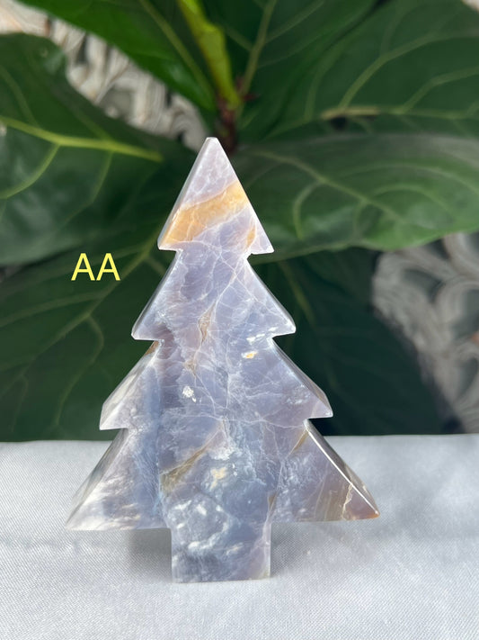 Purple Chalcedony Christmas Tree