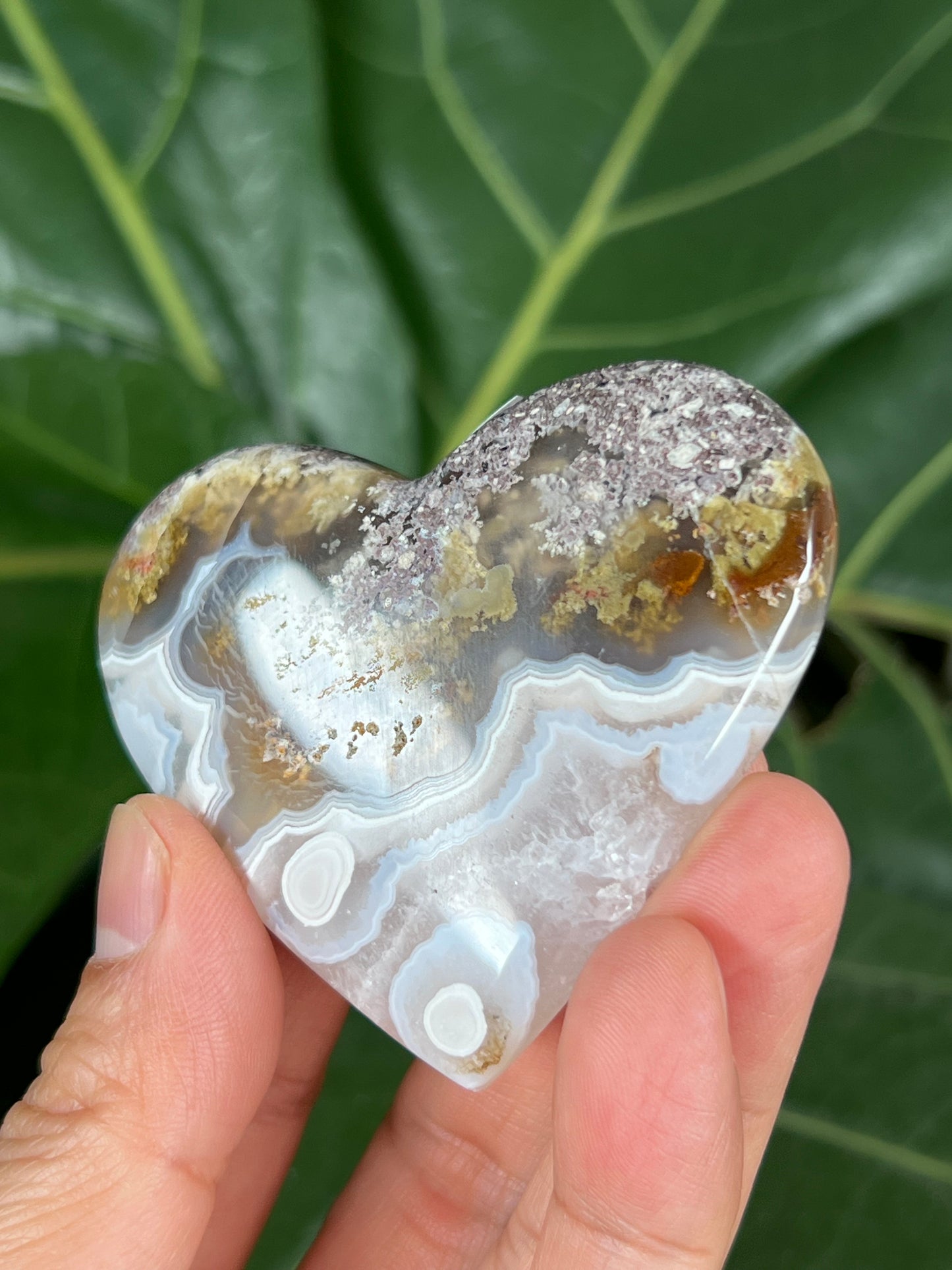 Scenic Moss Agate Heart