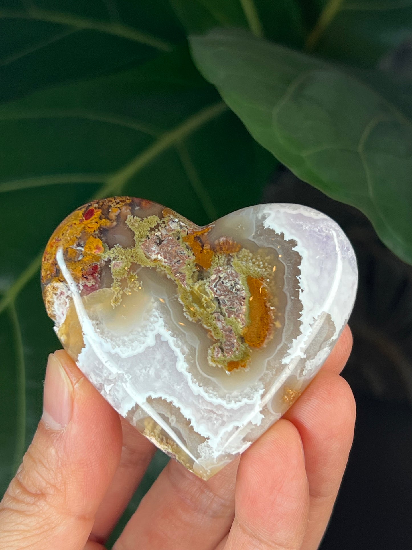 Scenic Moss Agate Heart