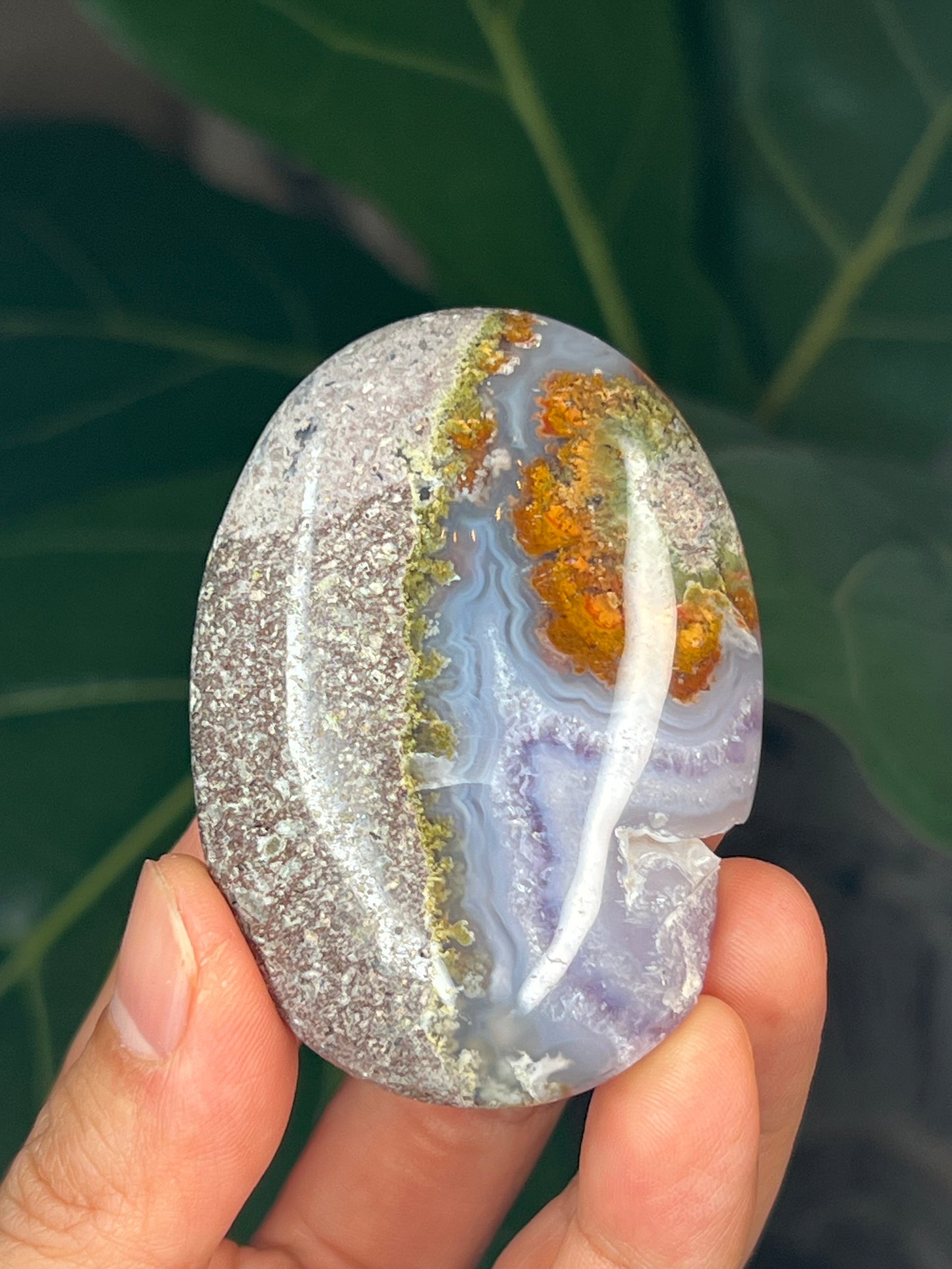 Scenic Moss Agate Palmstone