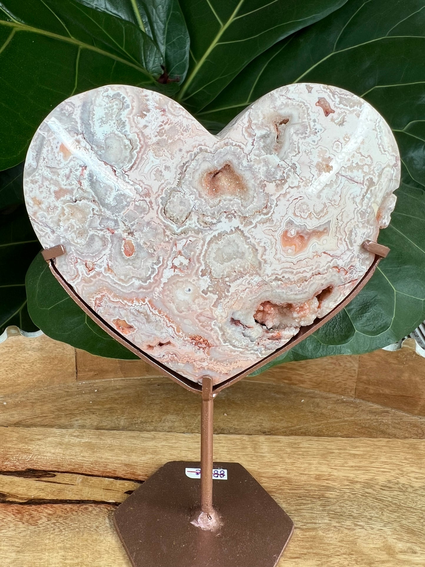 Crazy Lace Agate Heart