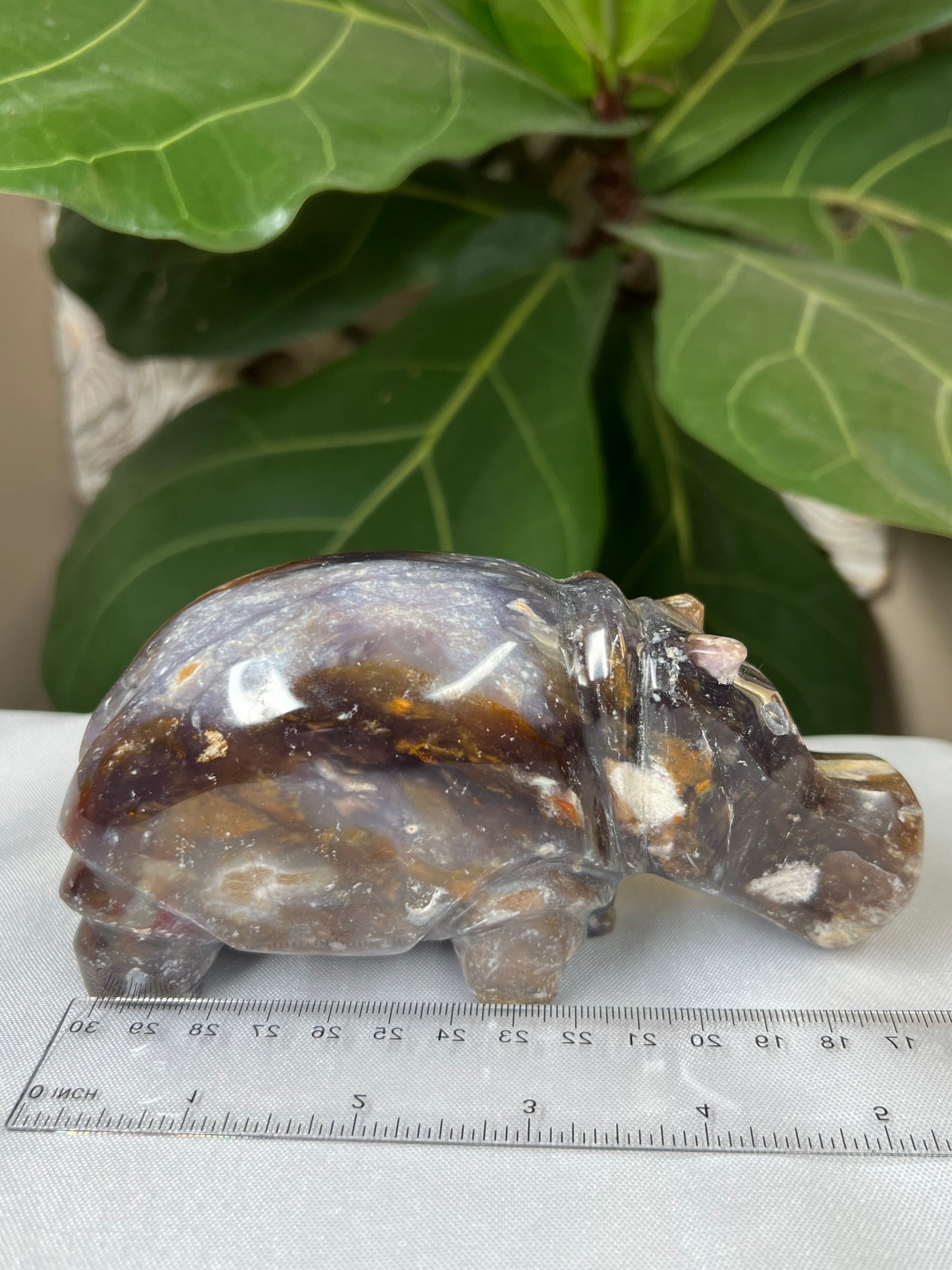 Purple Chalcedony Hippo