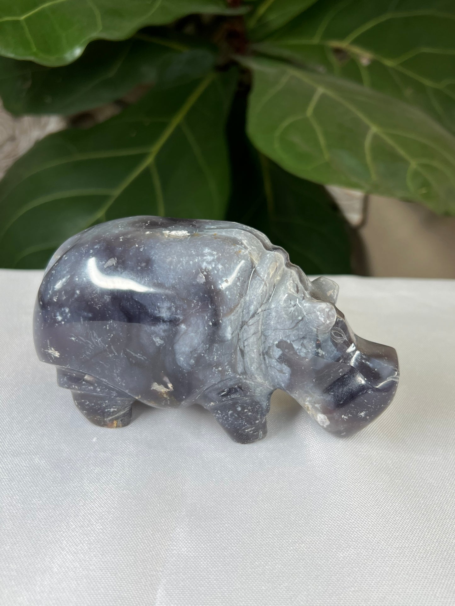 Purple Chalcedony Hippo