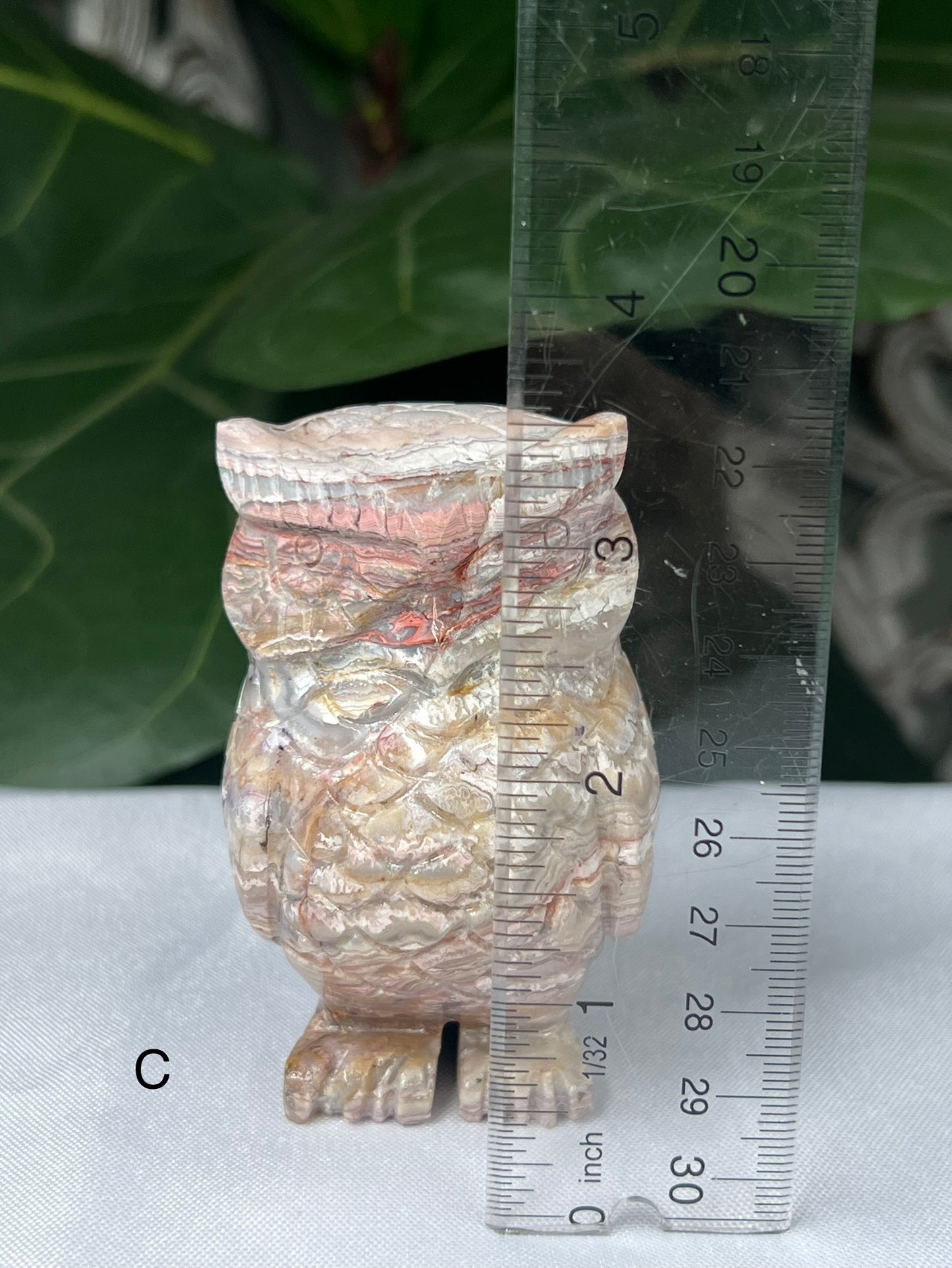 Crazy Lace Agate Owl