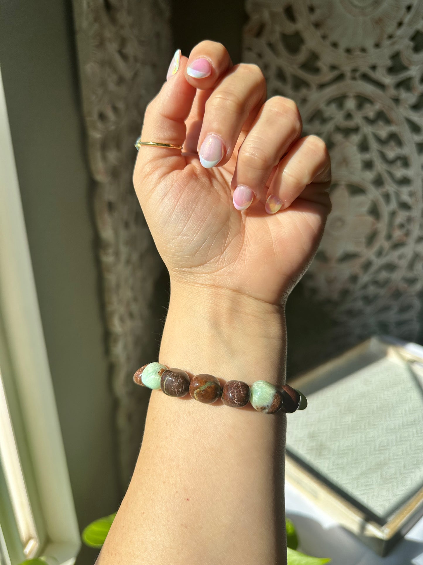 Chrysoprase Tumble Beaded Bracelet