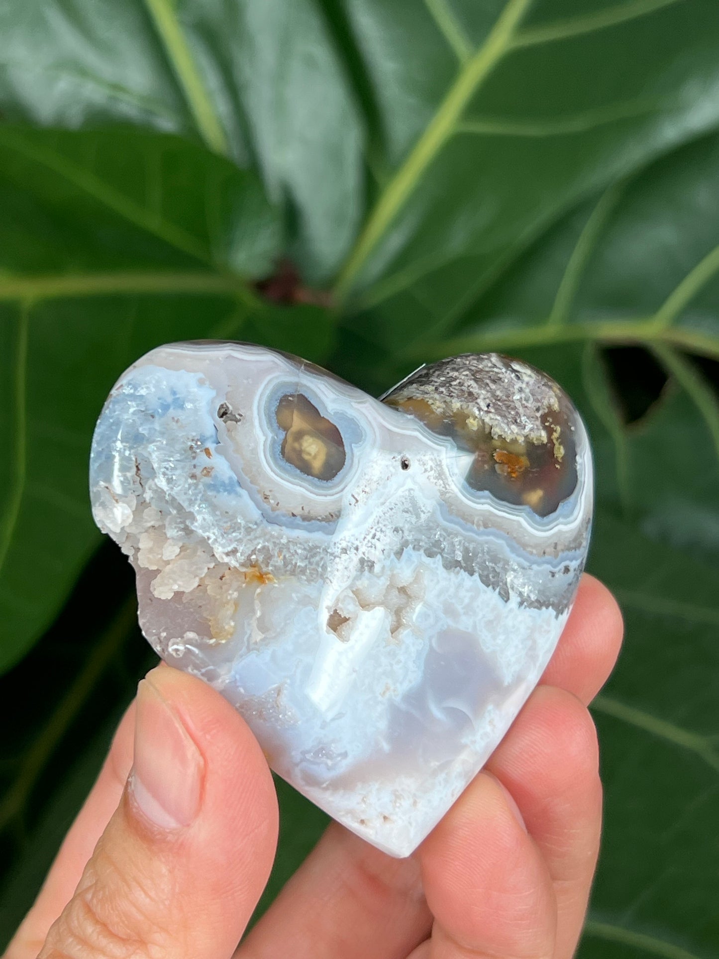 Scenic Moss Agate Heart