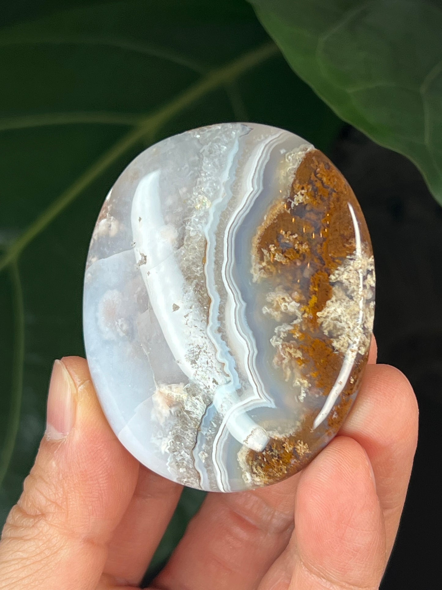 Scenic Moss Agate Palmstone