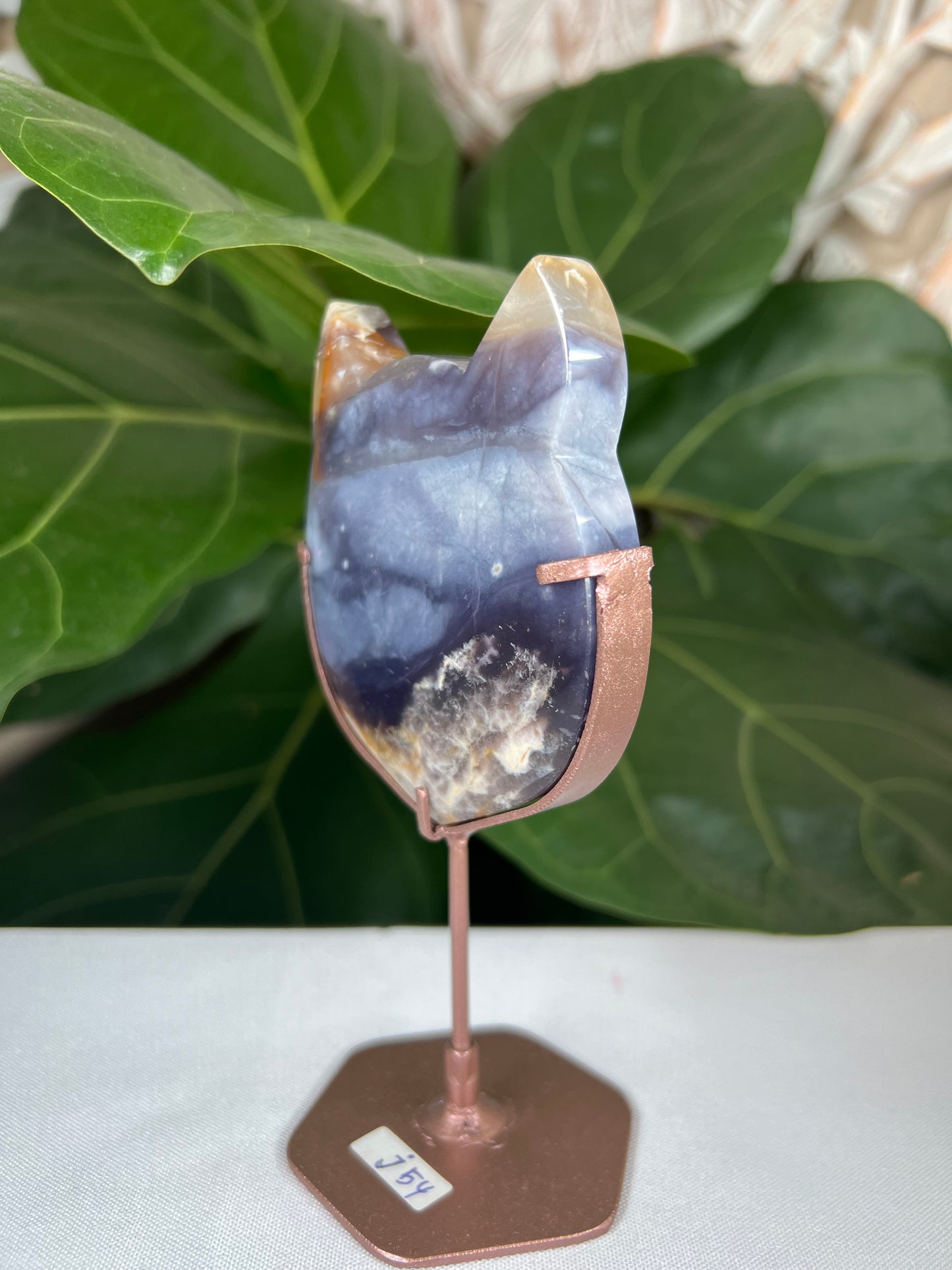 Purple Chalcedony Cat Head