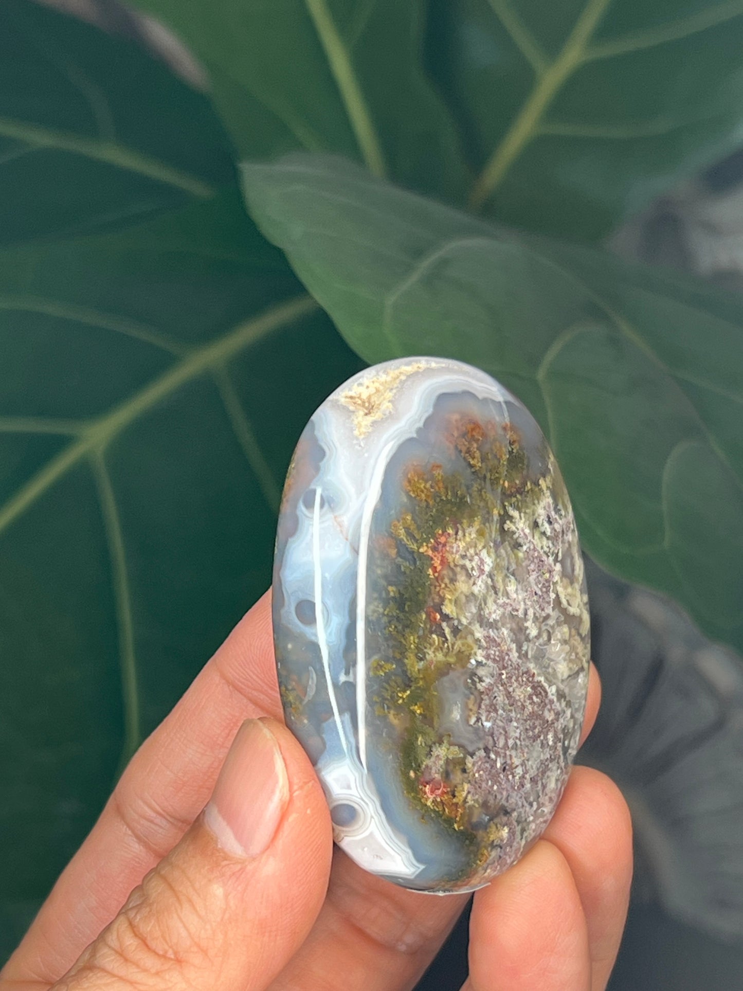 Scenic Moss Agate Palmstone