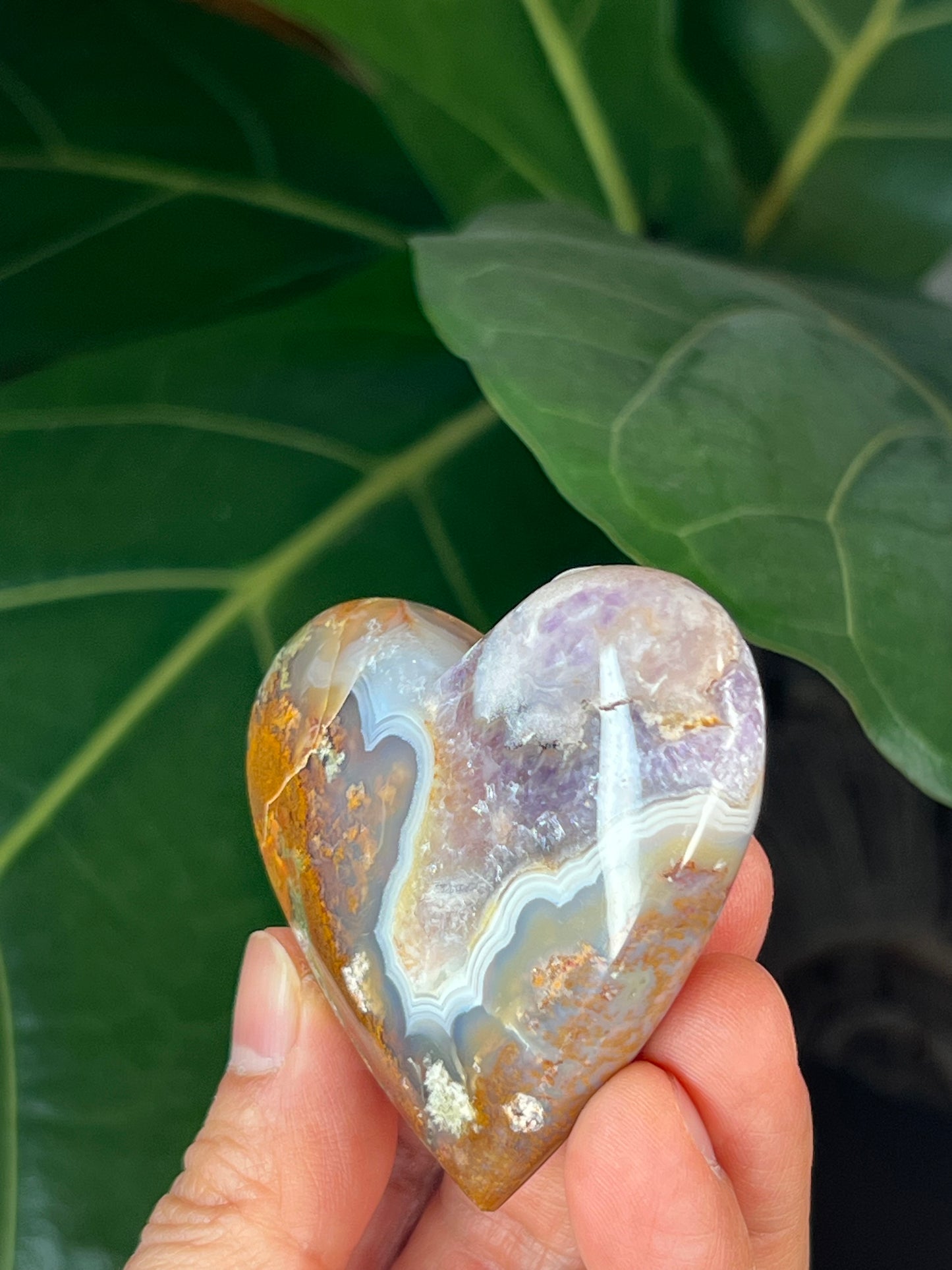 Scenic Moss Agate Heart