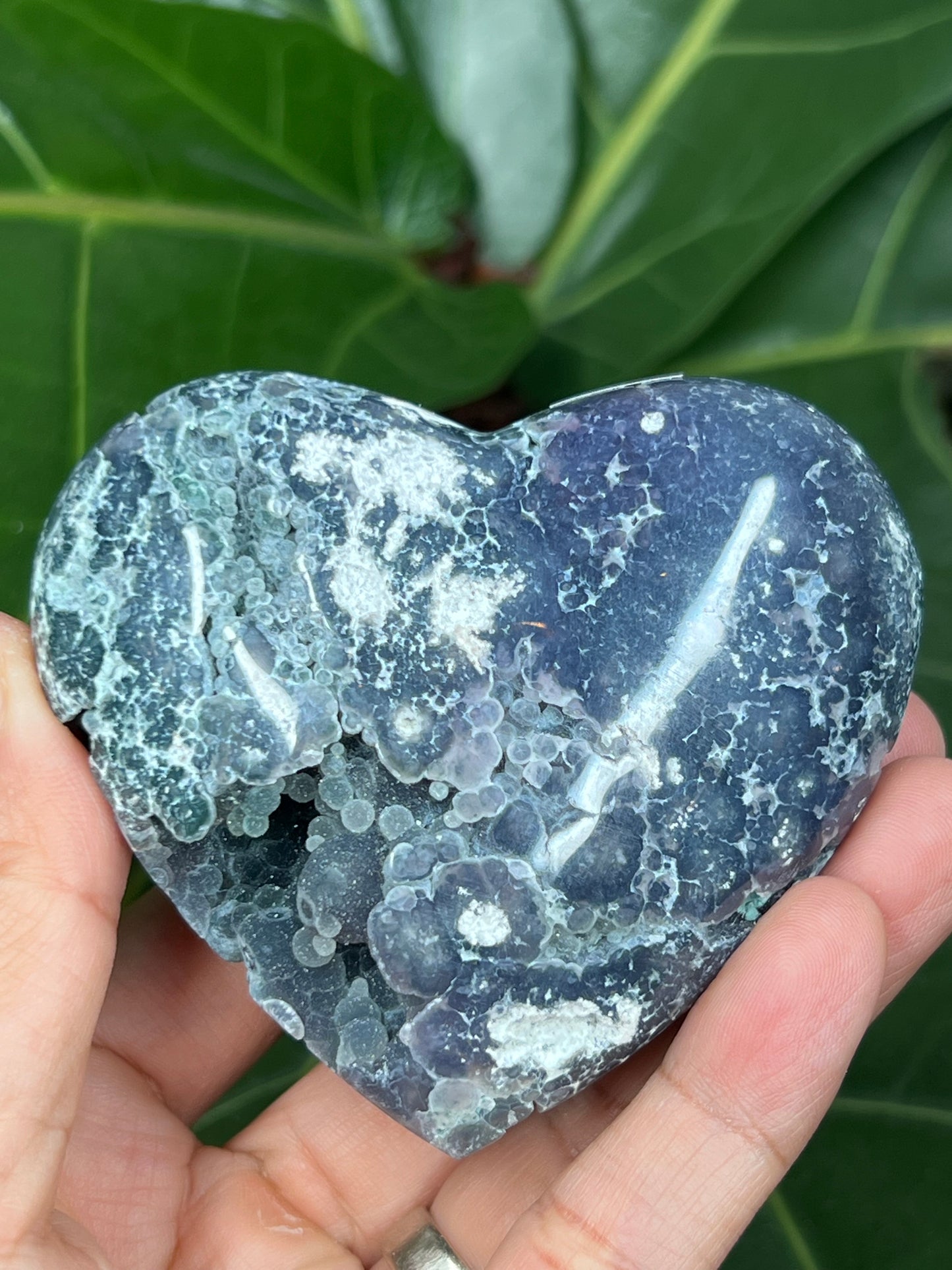 Grape Agate Heart