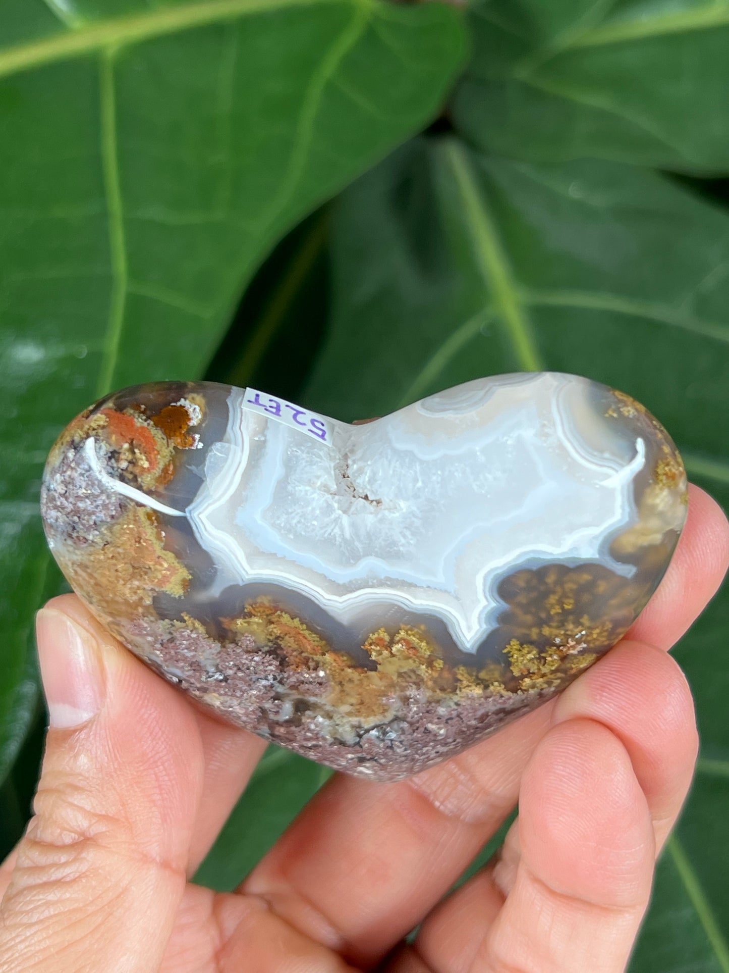 Scenic Moss Agate Heart