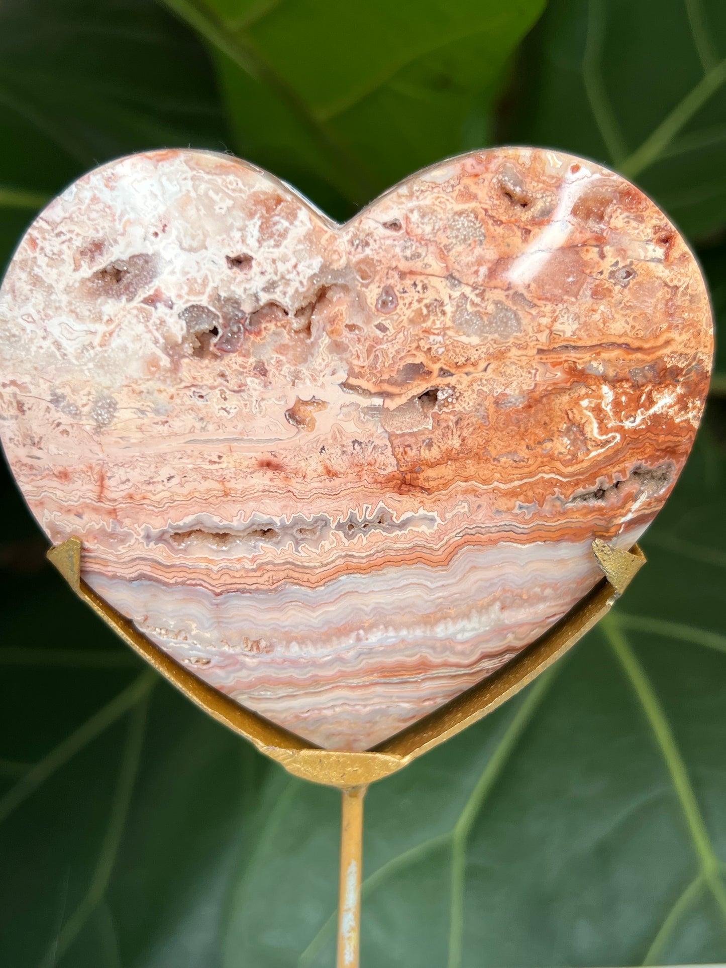 Crazy Lace Agate Heart