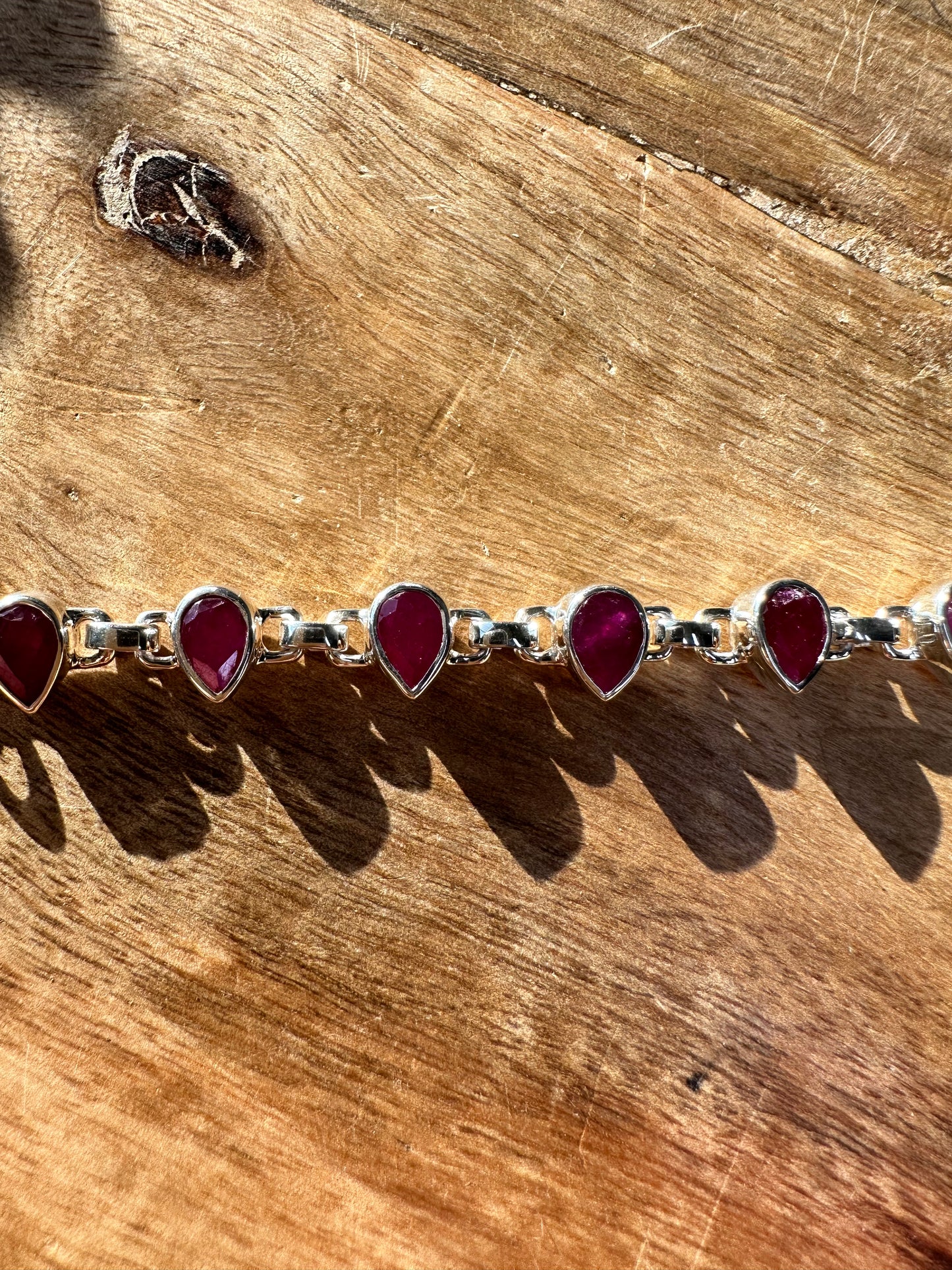 Ruby Infinity Bracelet