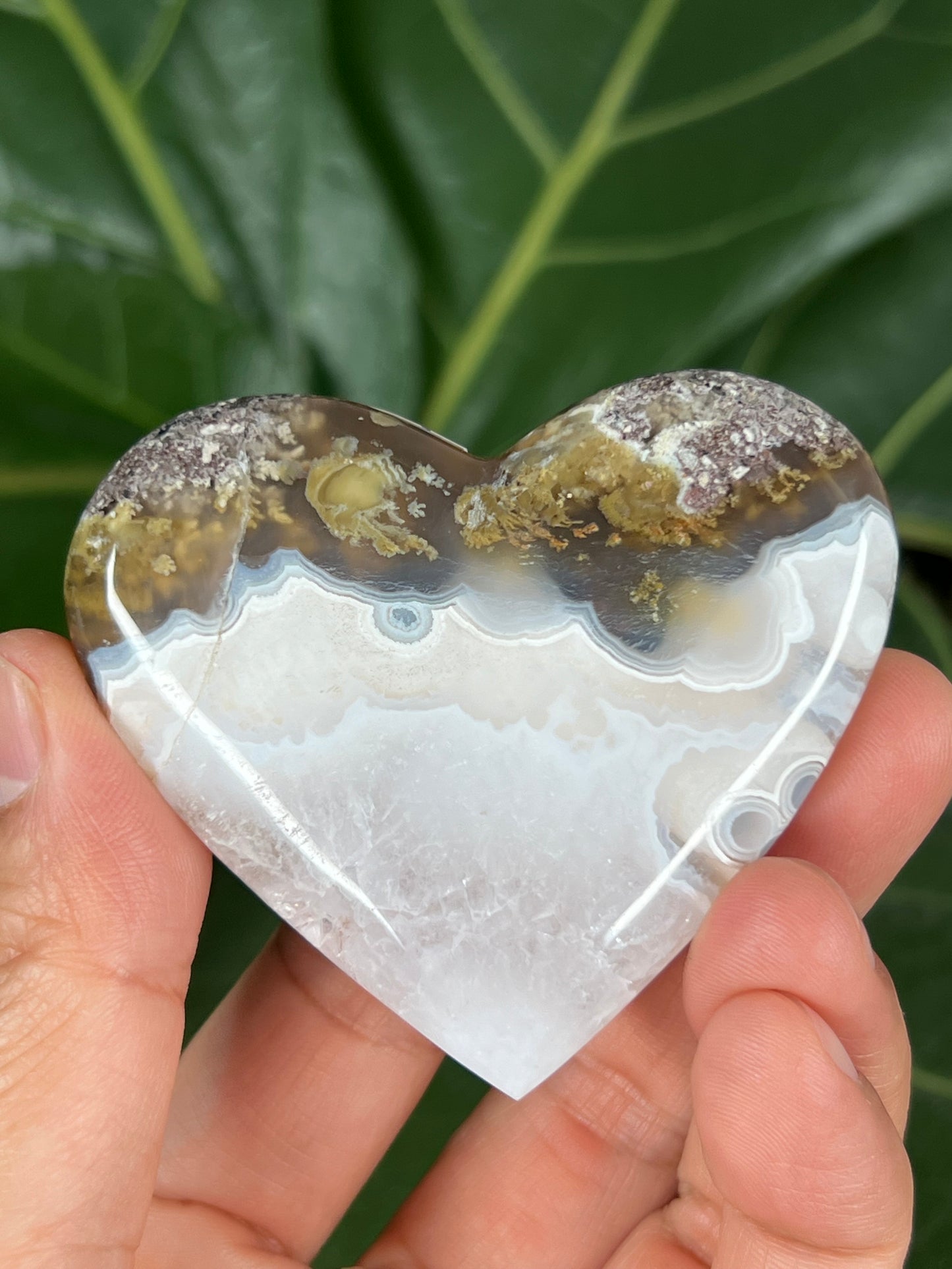 Scenic Moss Agate Heart