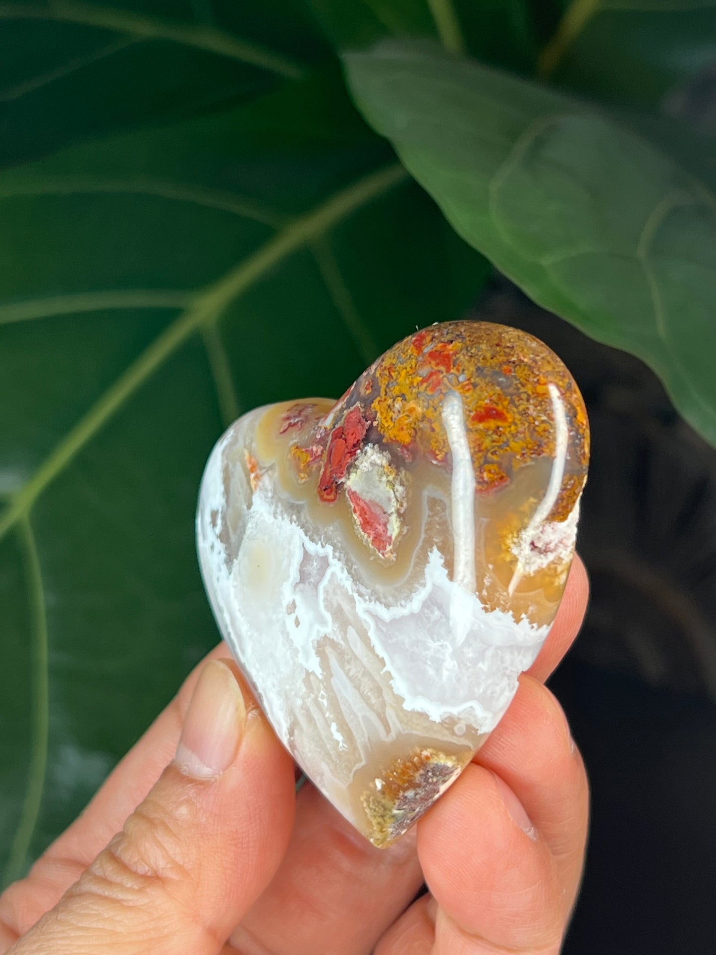 Scenic Moss Agate Heart