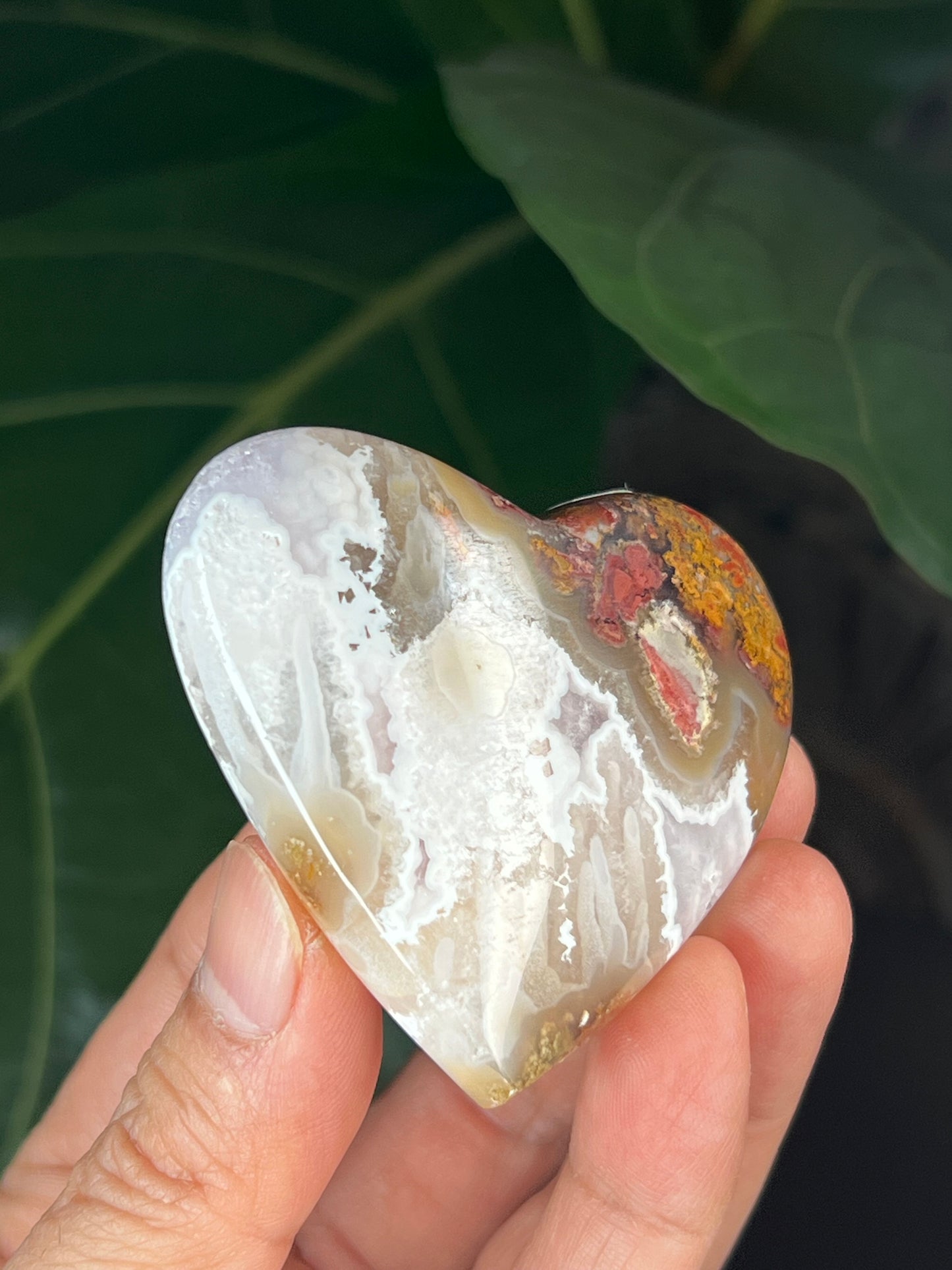 Scenic Moss Agate Heart