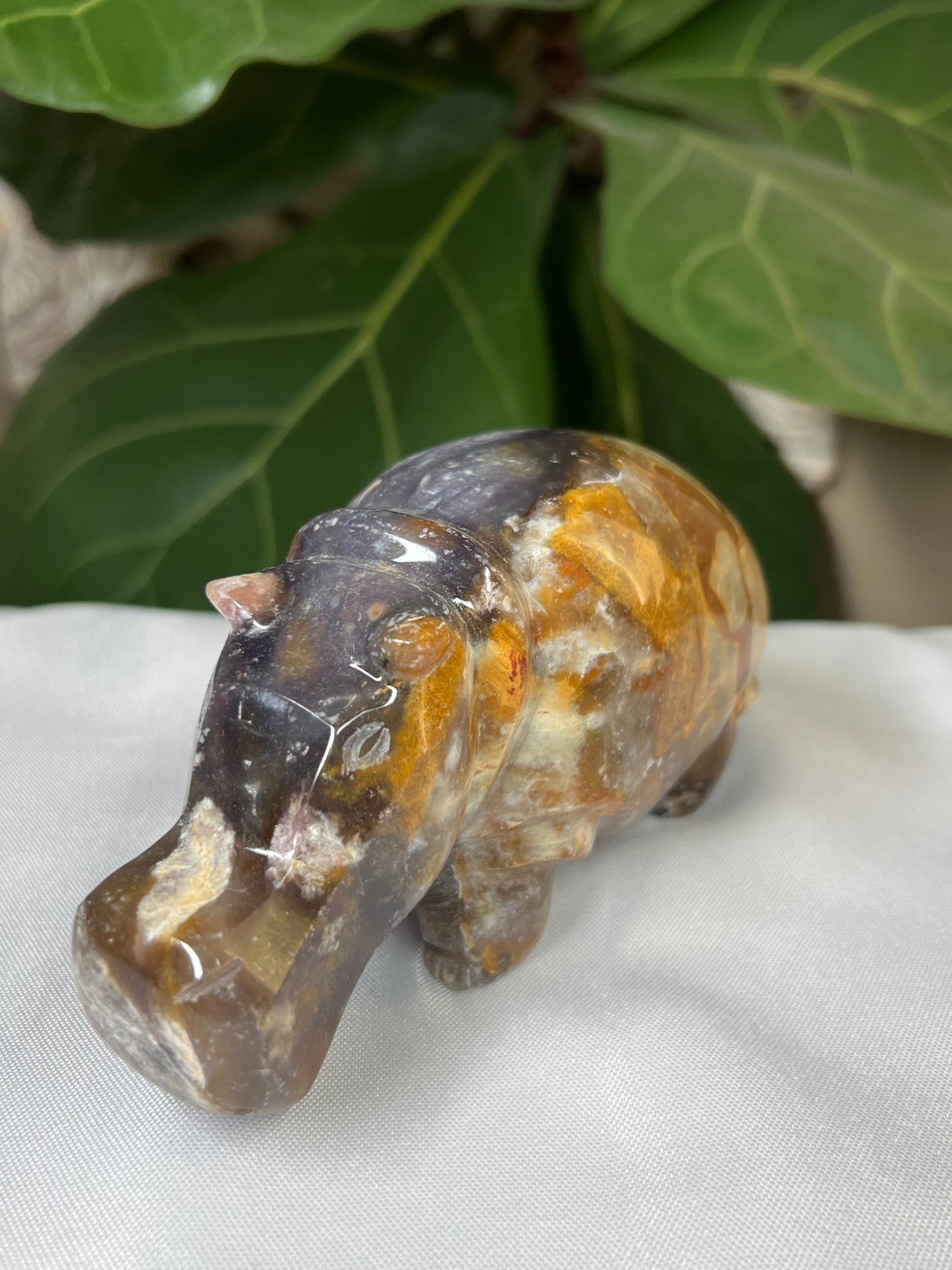 Purple Chalcedony Hippo