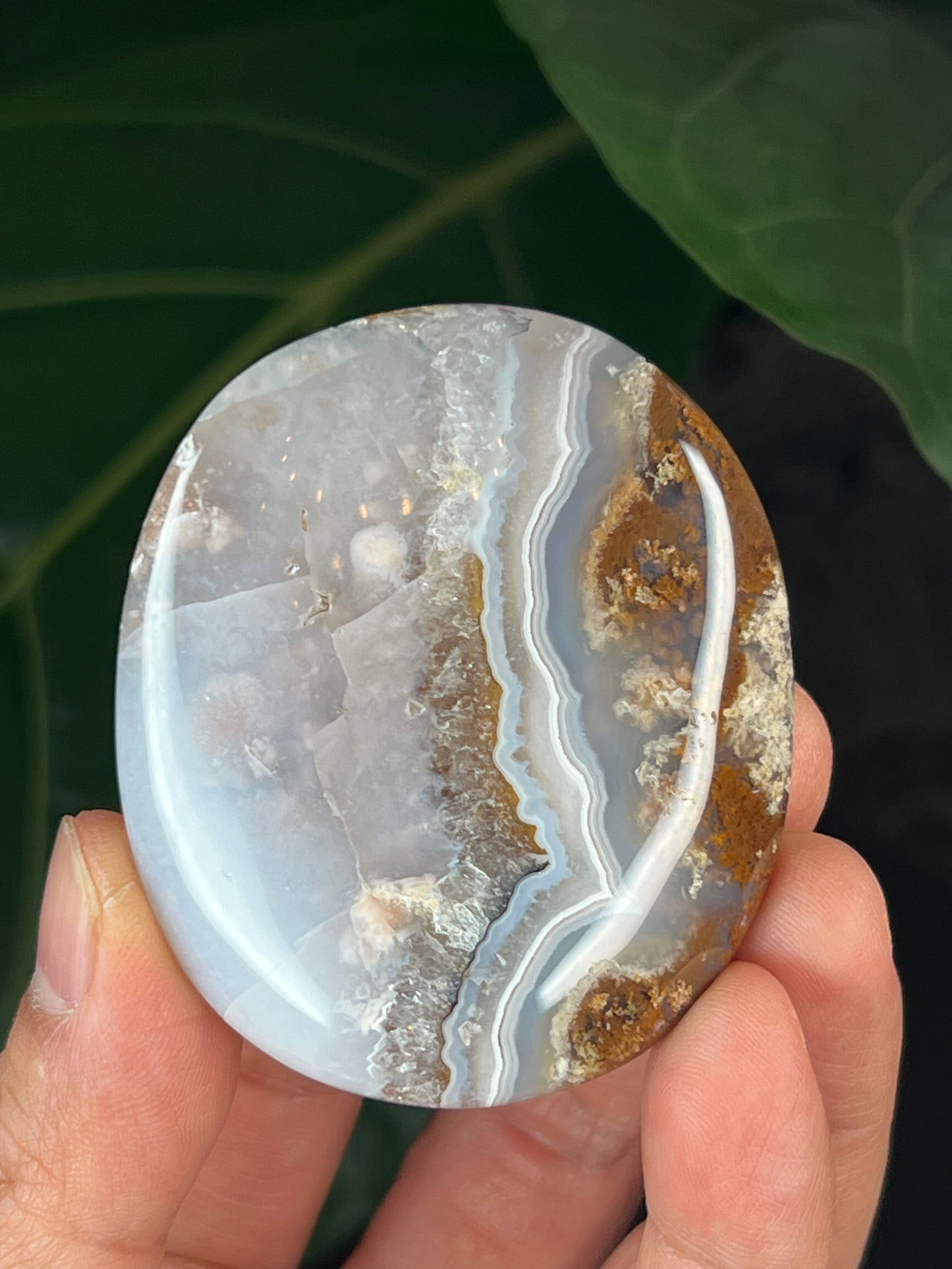 Scenic Moss Agate Palmstone