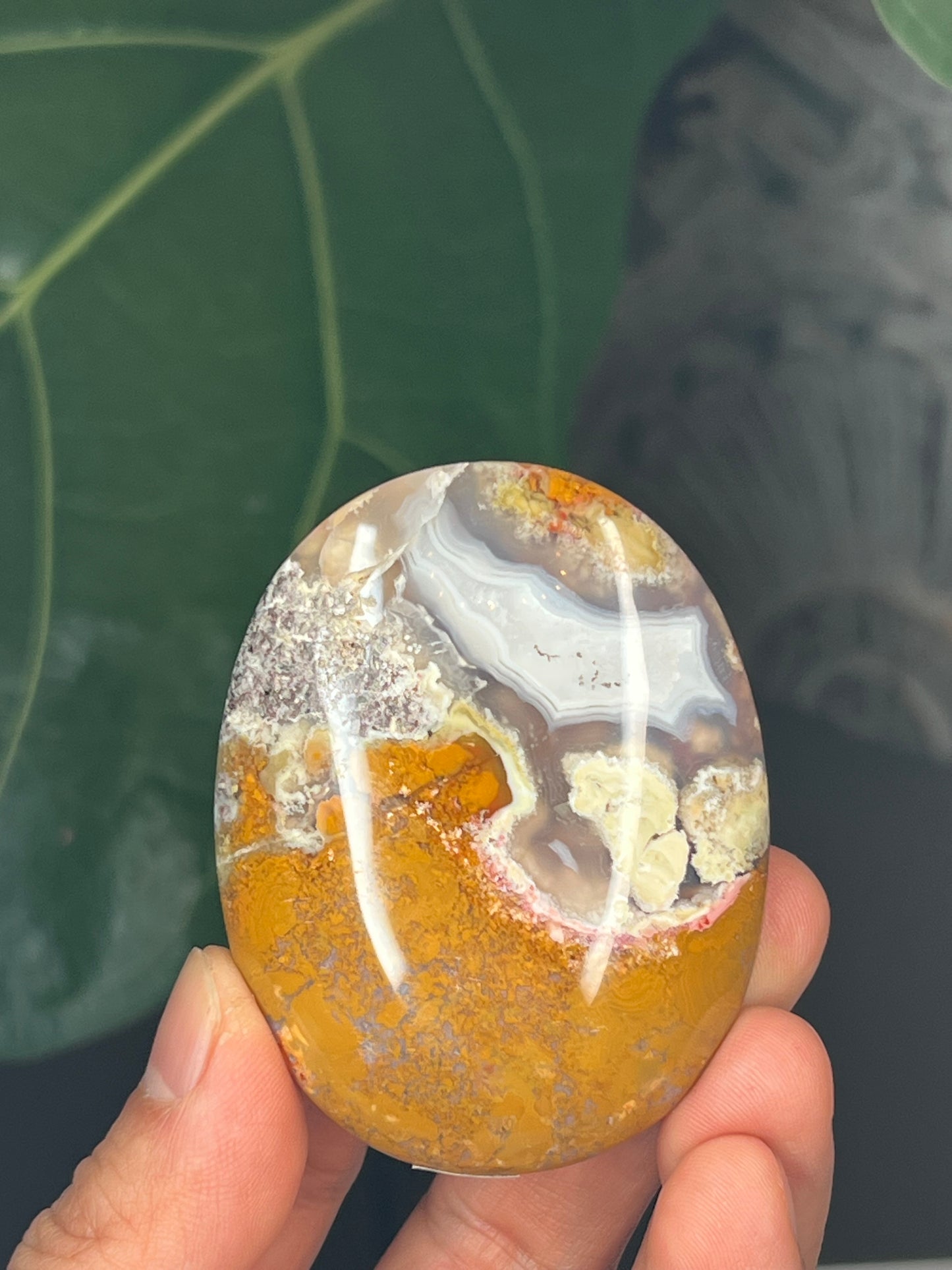 Scenic Moss Agate Palmstone