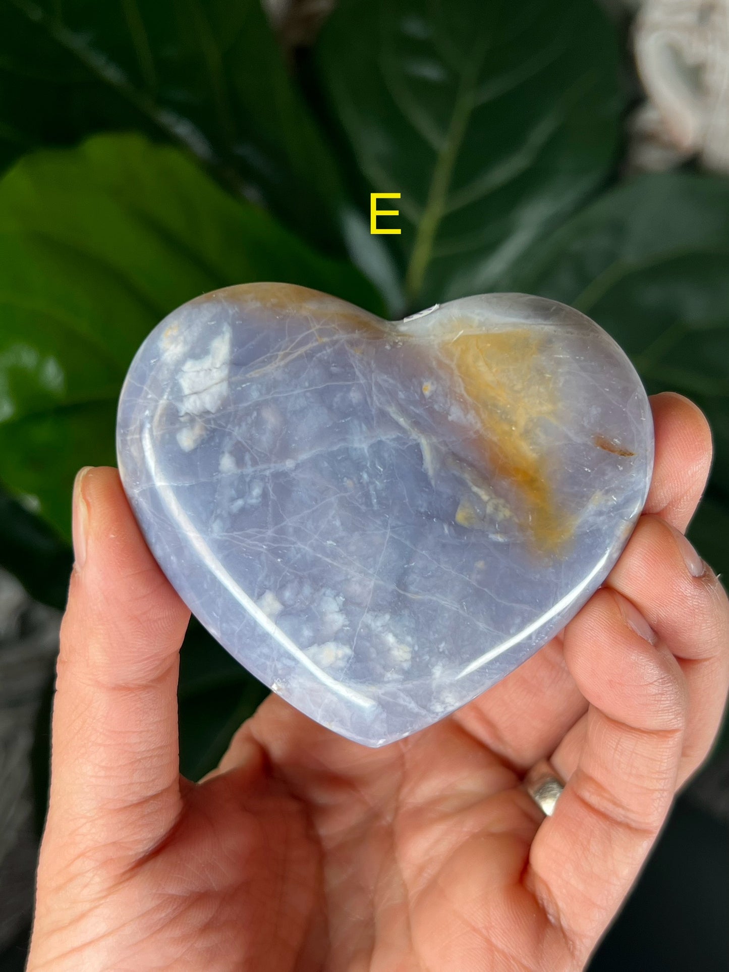 Purple Chalcedony Heart