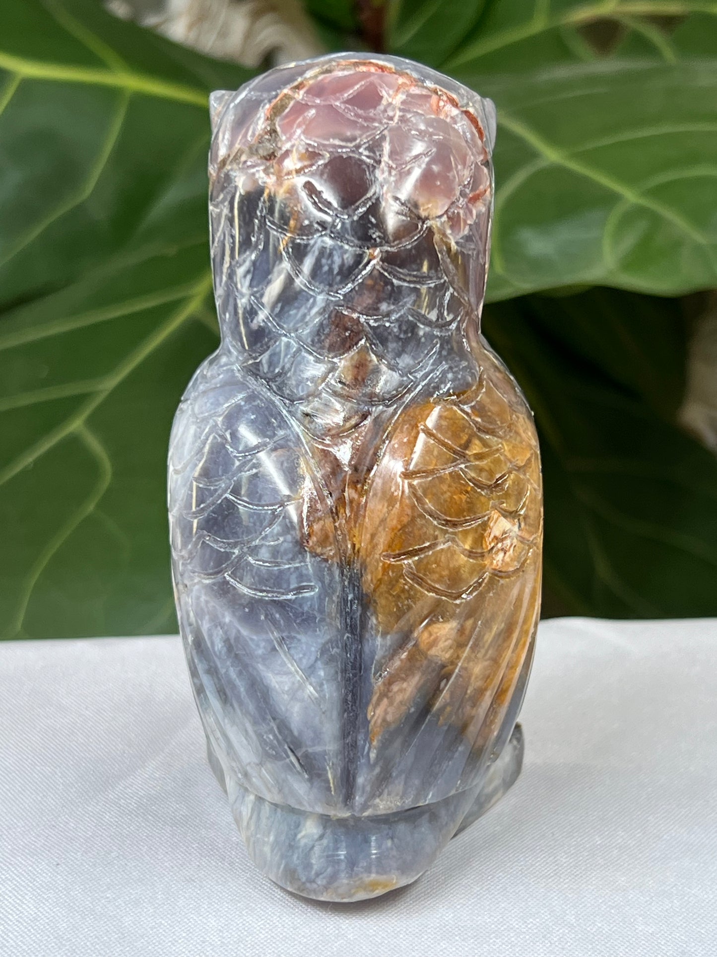 Purple Chalcedony Owl