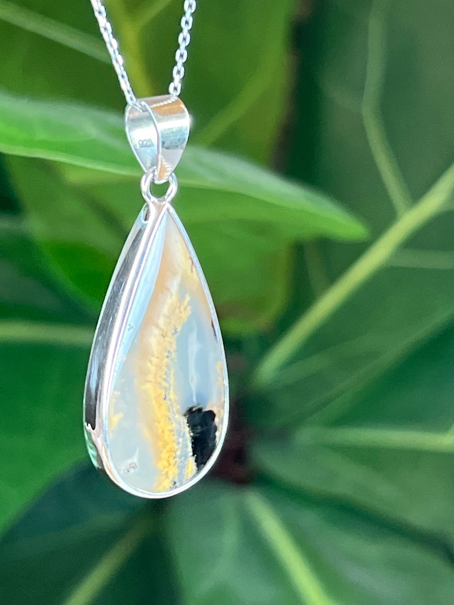 Dendritic Tiger Agate Pendant