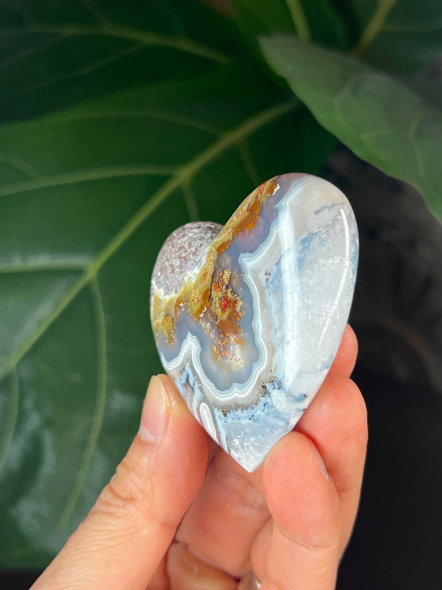 Scenic Moss Agate Heart