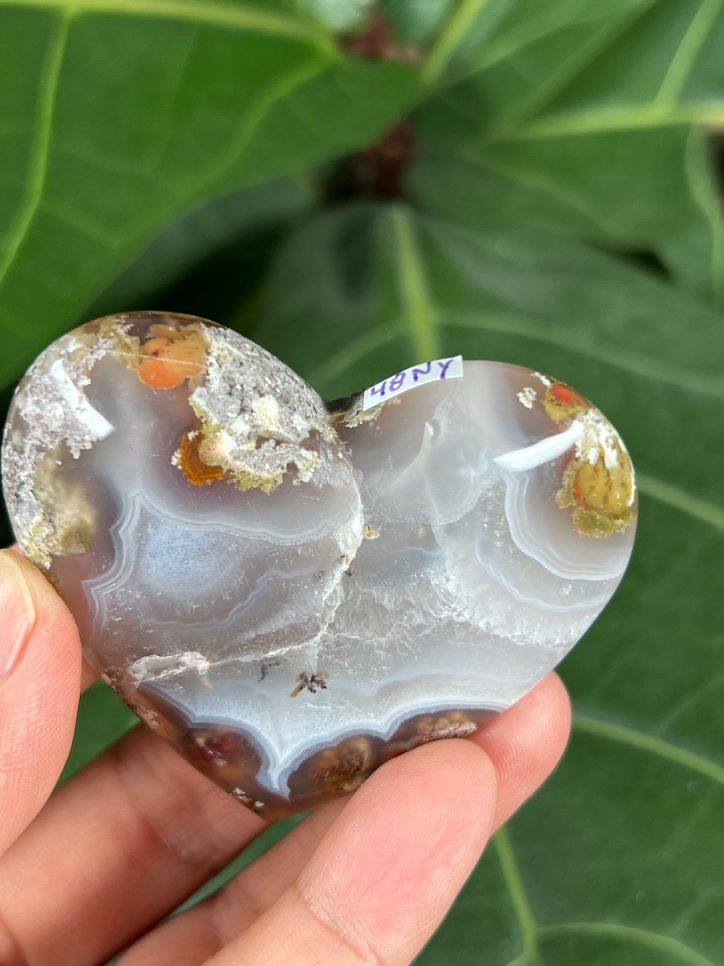 Scenic Moss Agate Heart