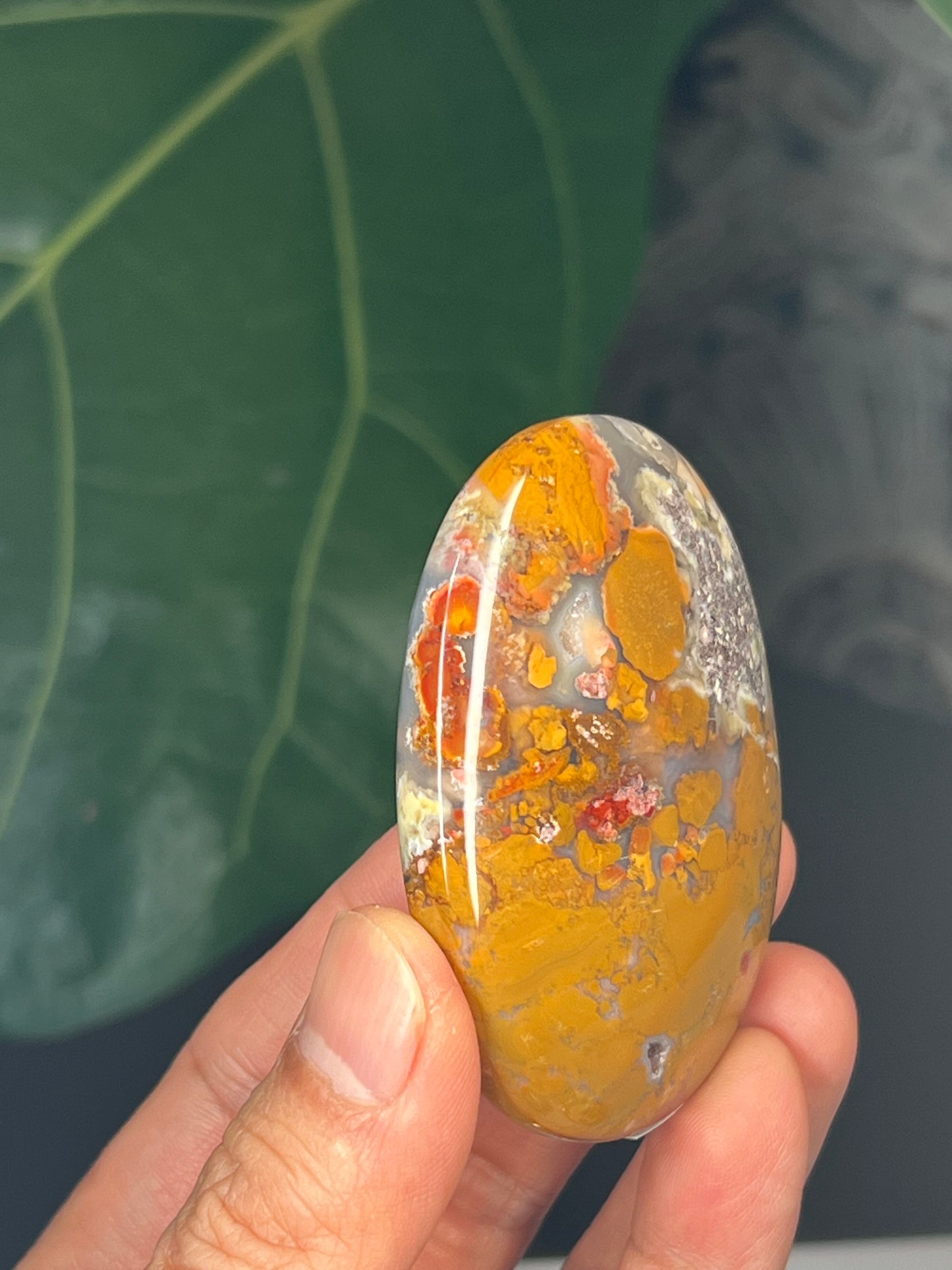 Scenic Moss Agate Palmstone