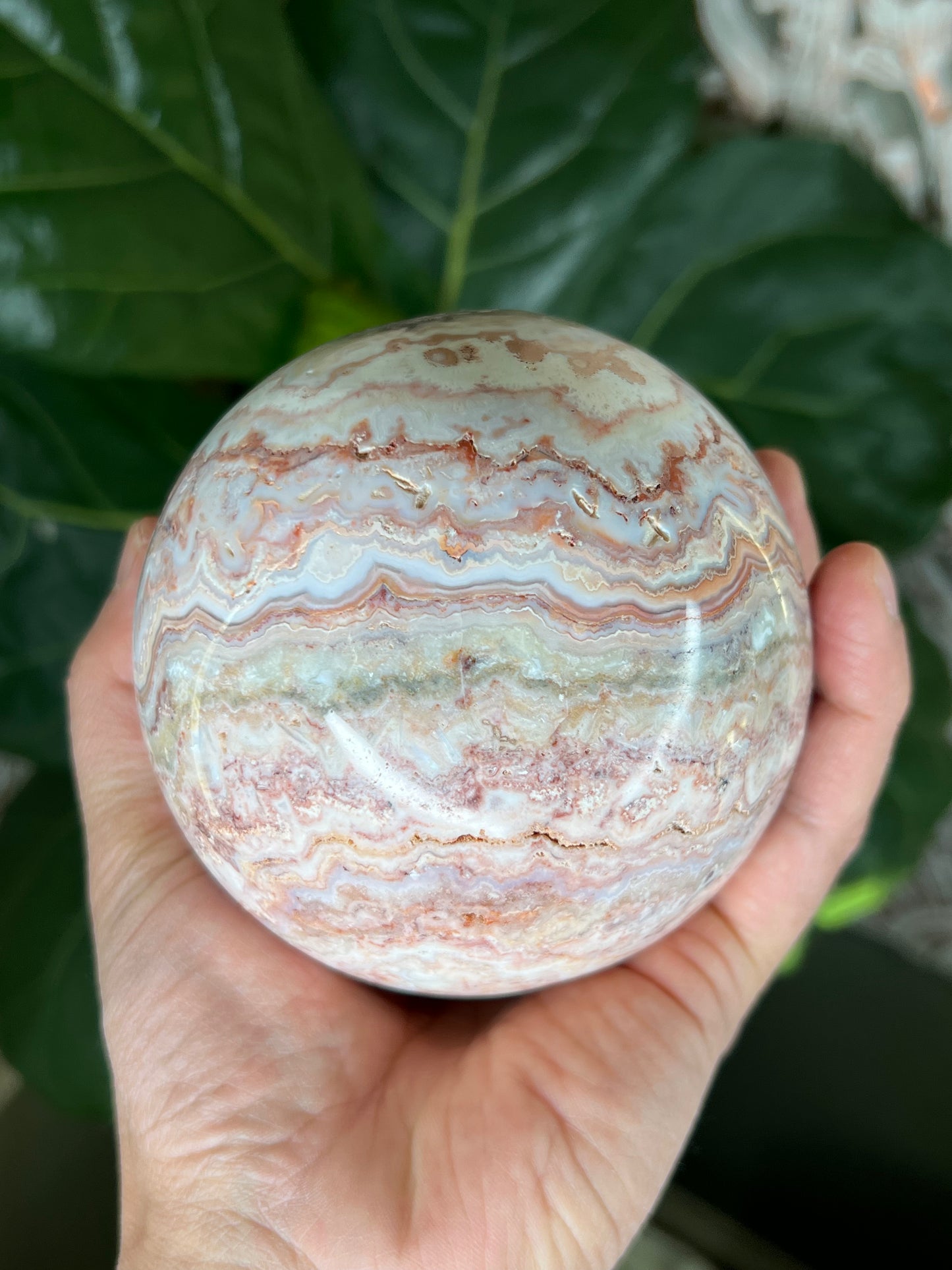 Crazy Lace Agate Sphere