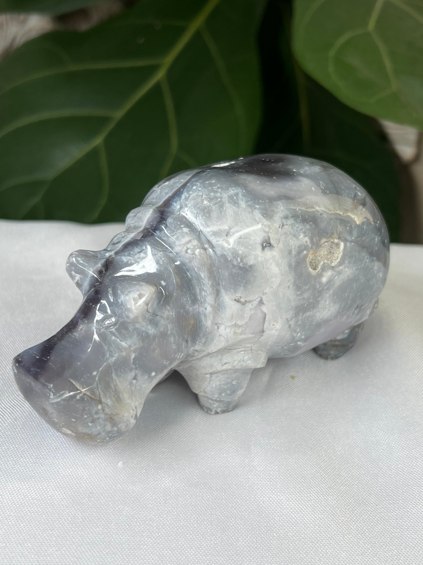 Purple Chalcedony Hippo