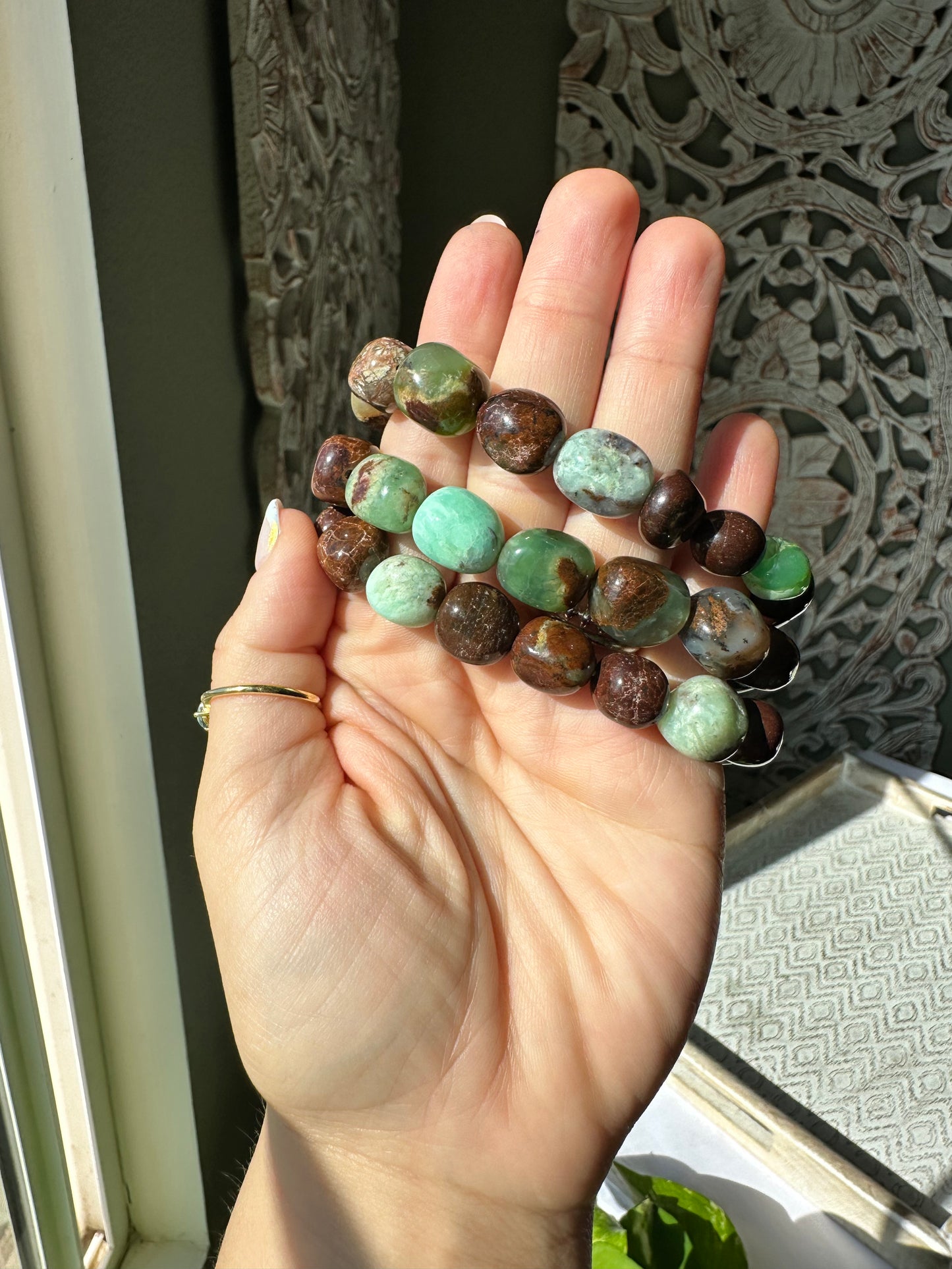 Chrysoprase Tumble Beaded Bracelet