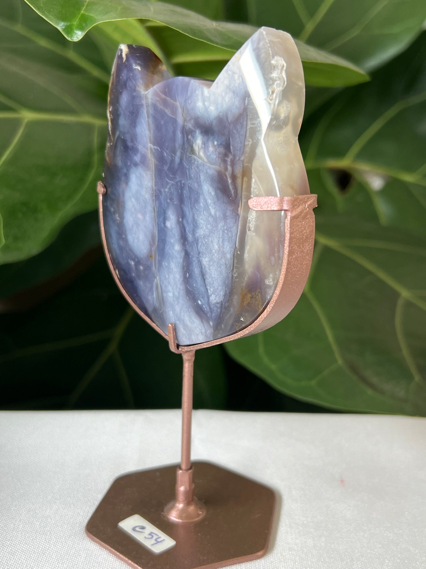 Purple Chalcedony Cat Head