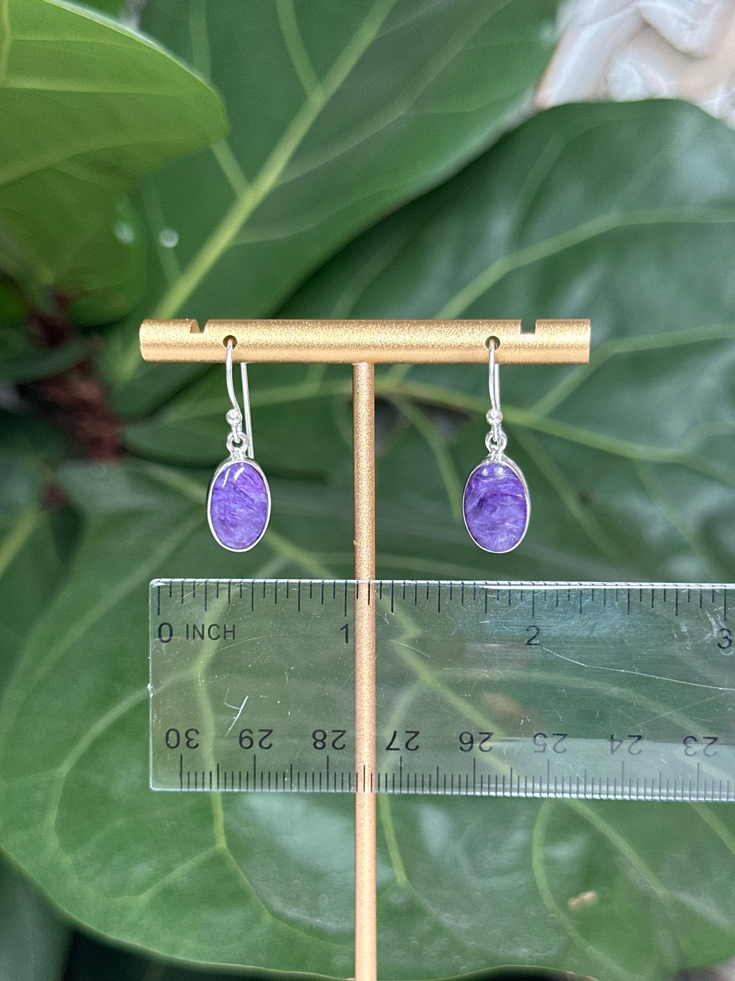 Charoite Dangle Earrings