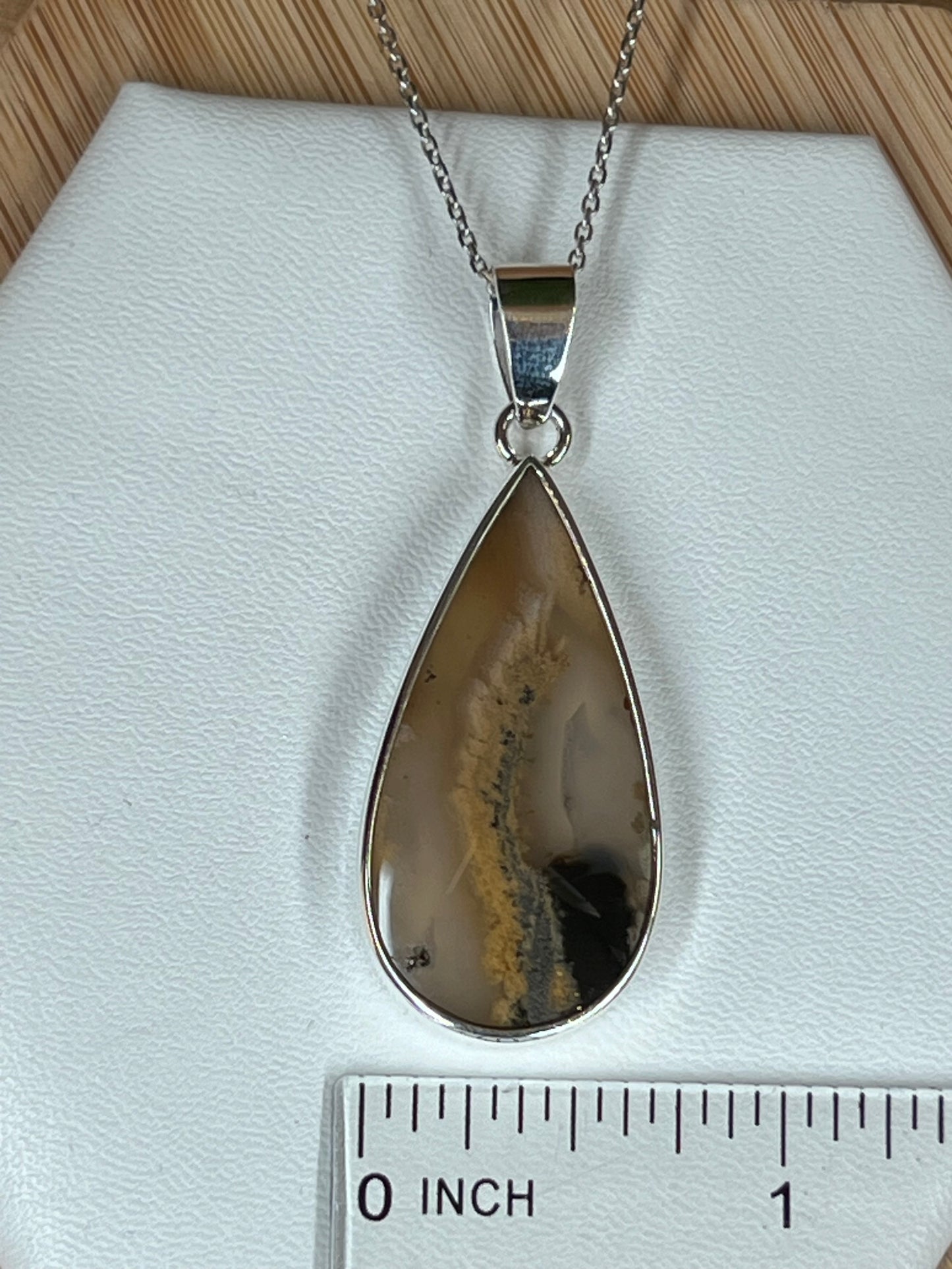 Dendritic Tiger Agate Pendant