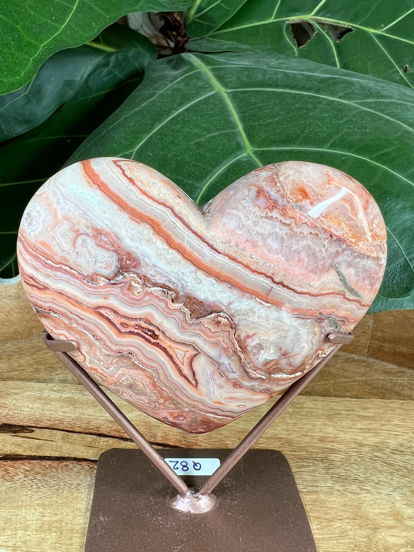 Crazy Lace Agate Heart