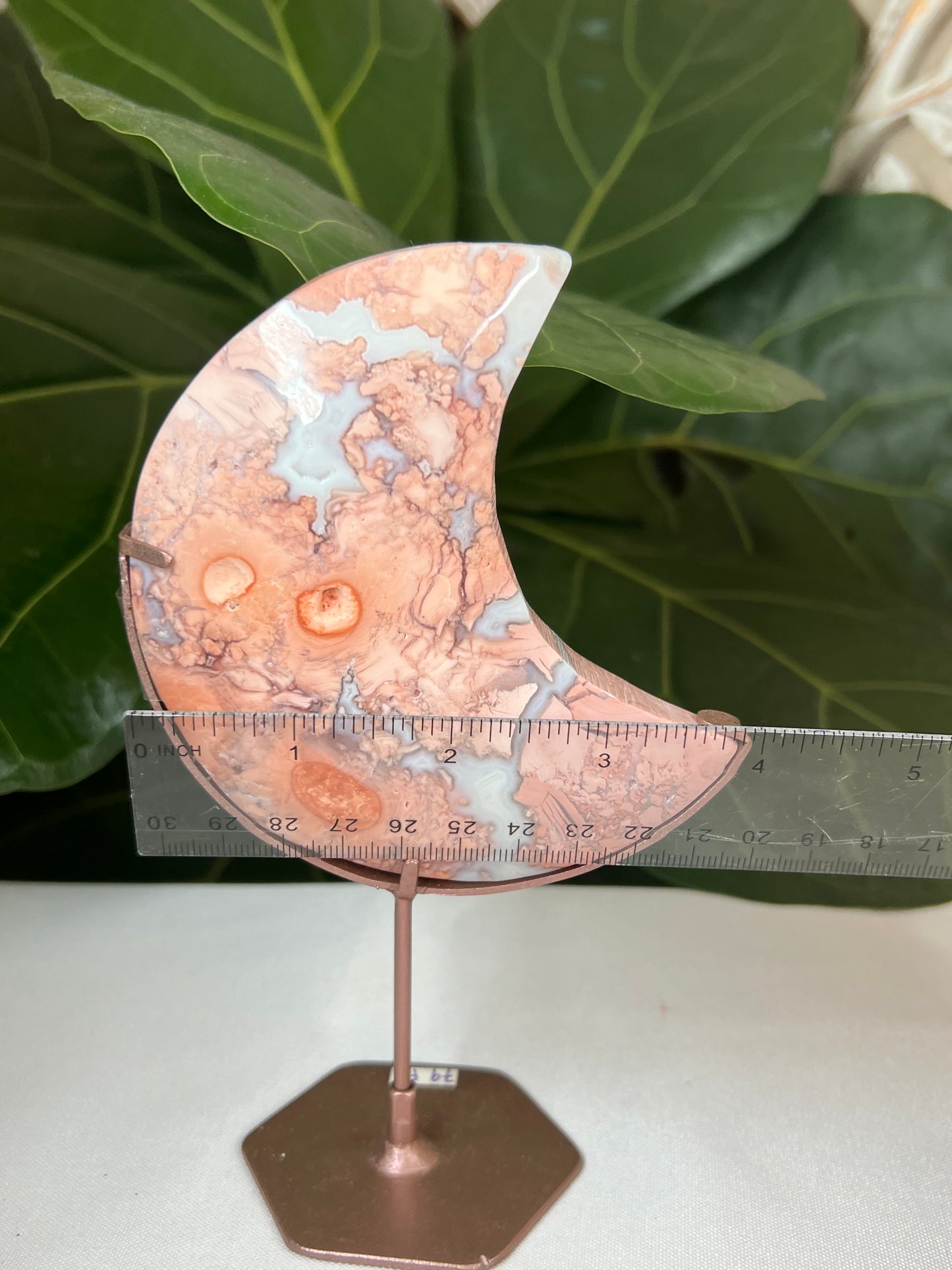 Cotton Candy Agate Moon