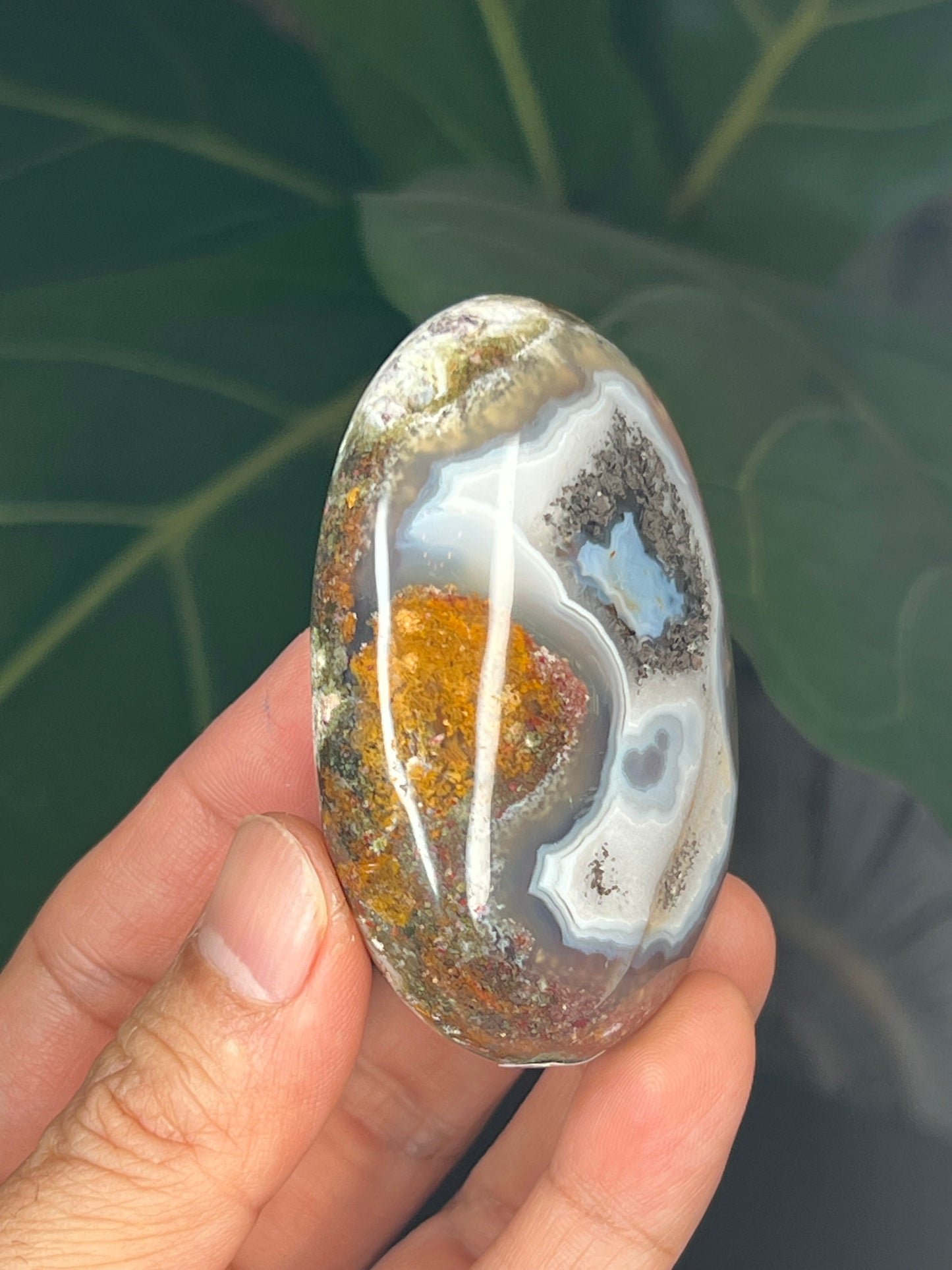 Scenic Moss Agate Palmstone