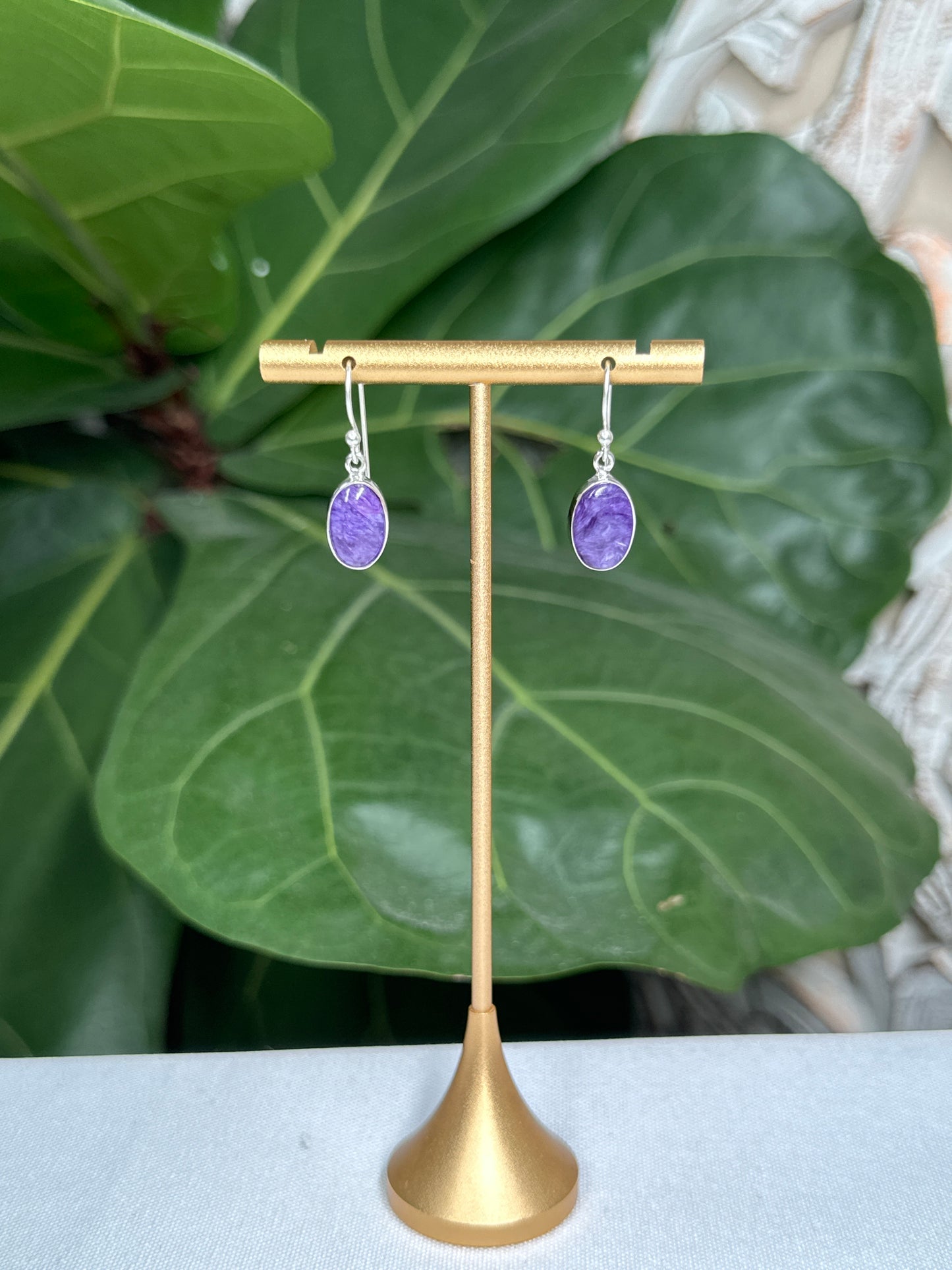 Charoite Dangle Earrings