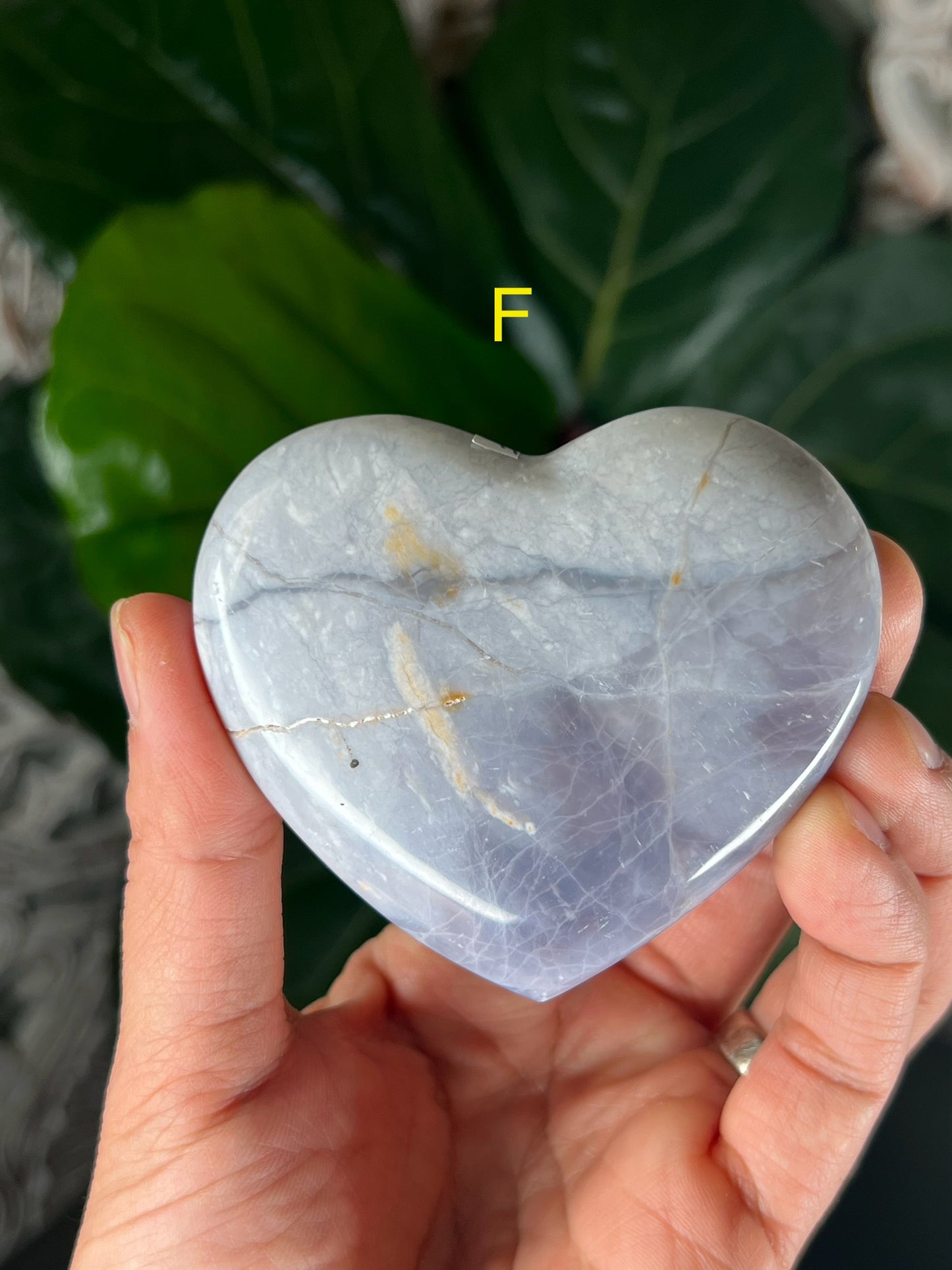 Purple Chalcedony Heart