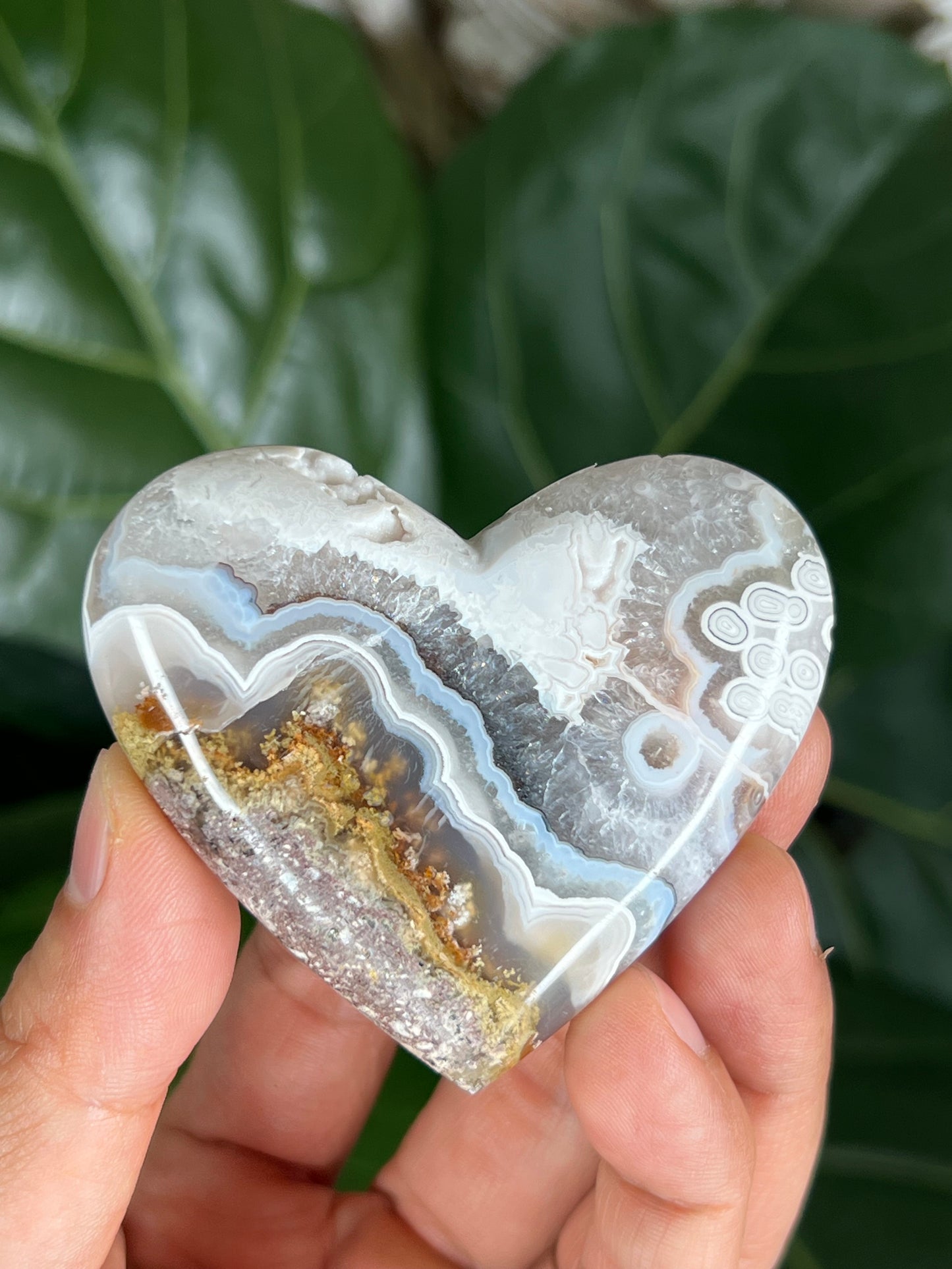 Scenic Moss Agate Heart