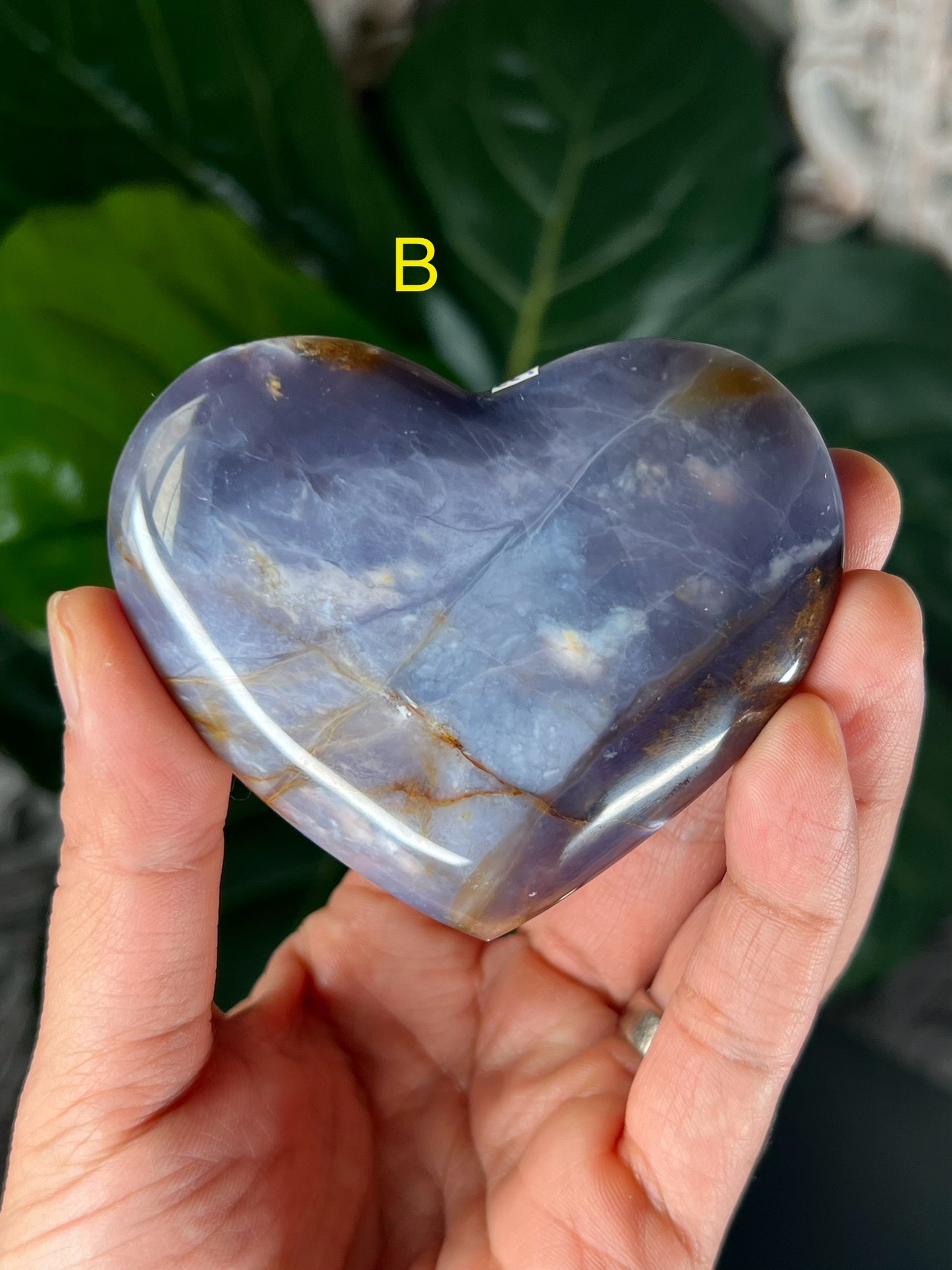 Purple Chalcedony Heart