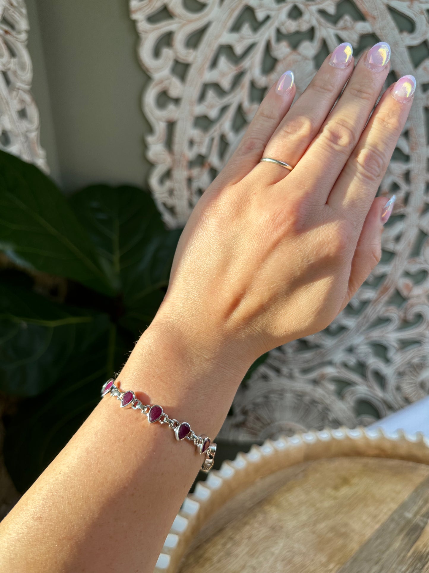 Ruby Infinity Bracelet