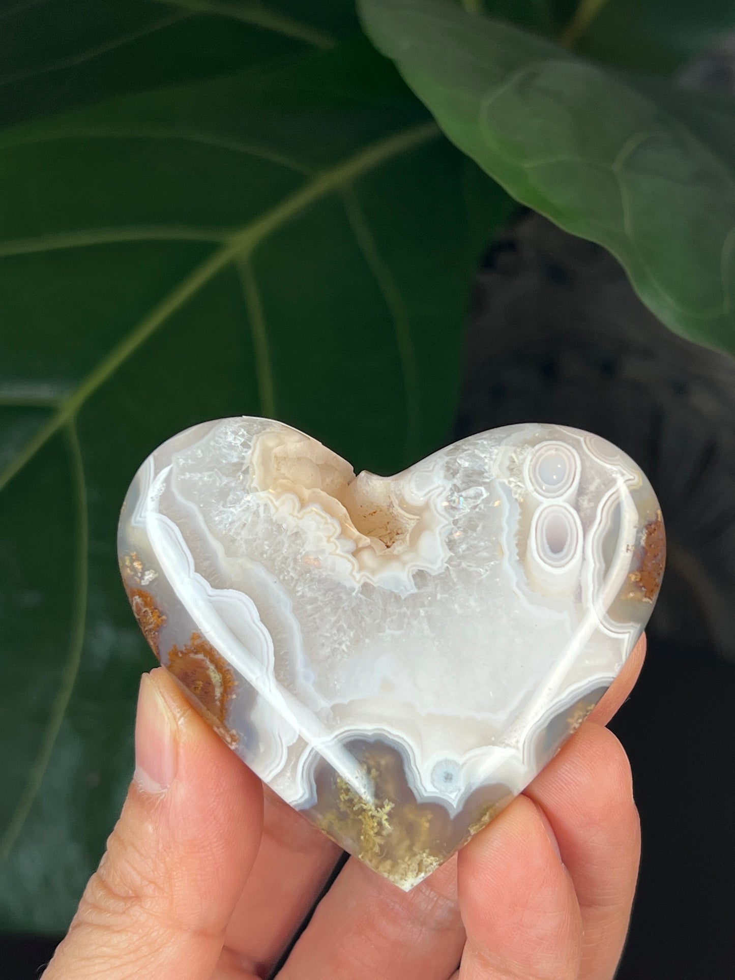 Scenic Moss Agate Heart