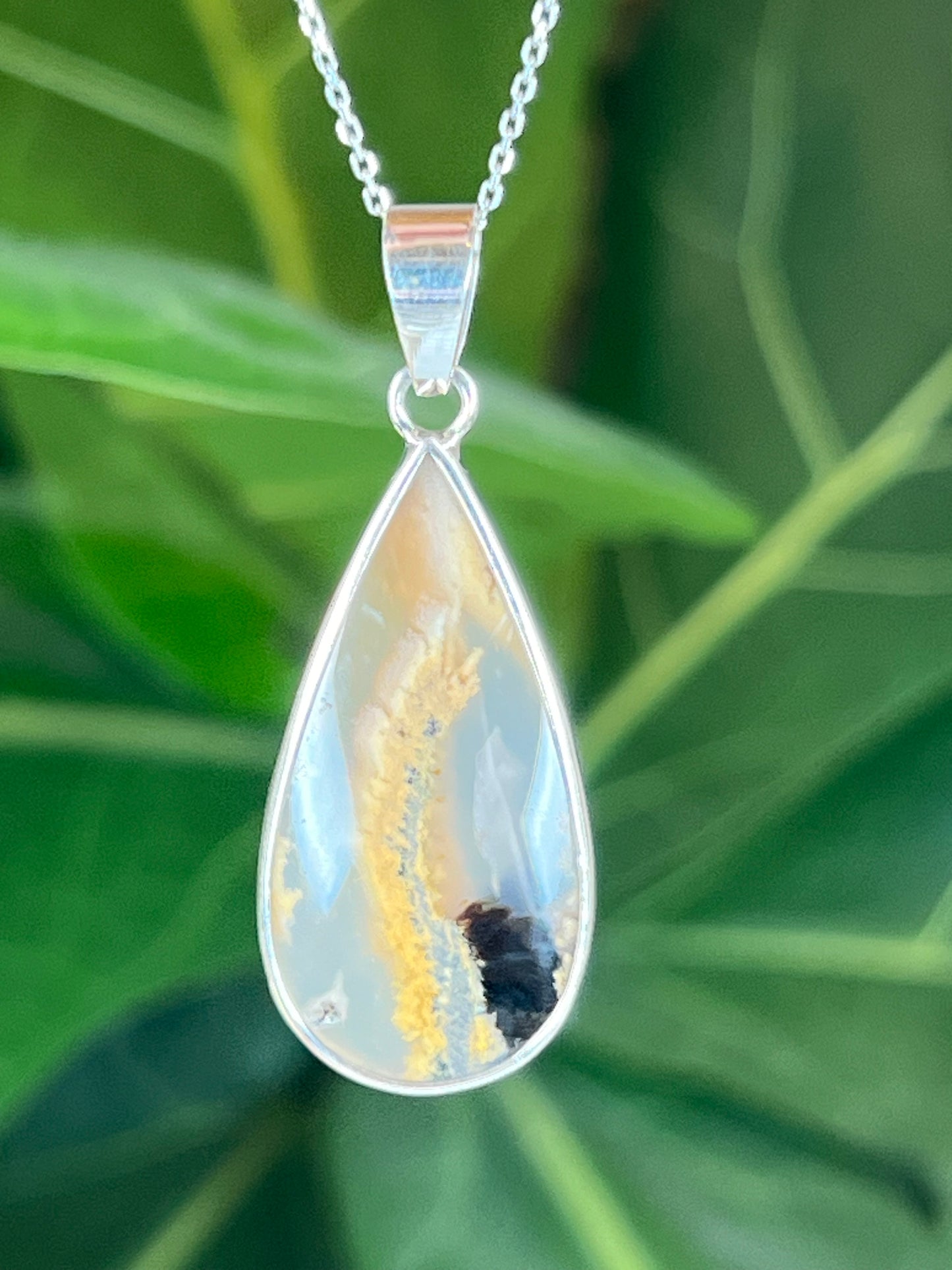 Dendritic Tiger Agate Pendant