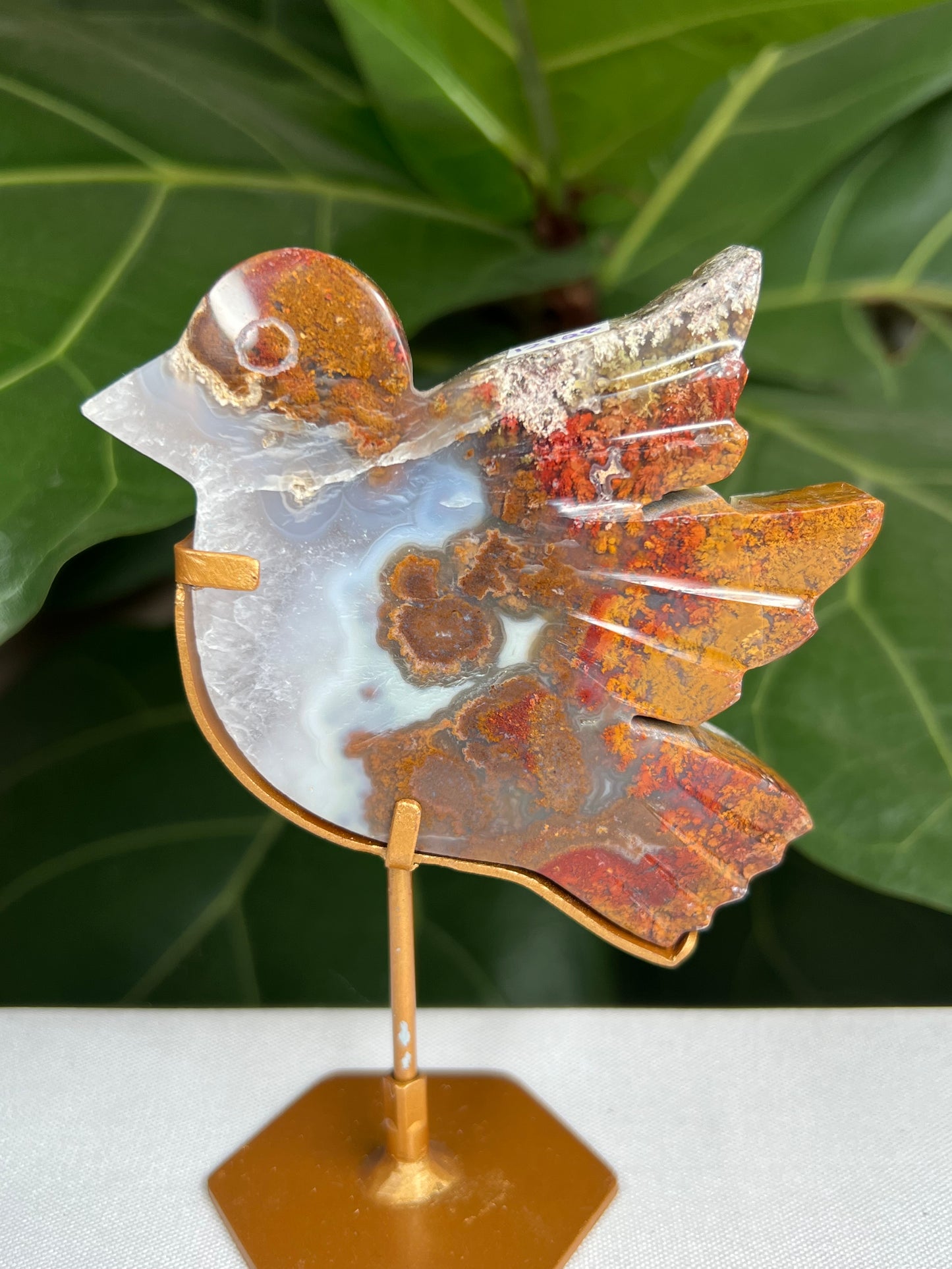 Scenic Moss Agate Bird