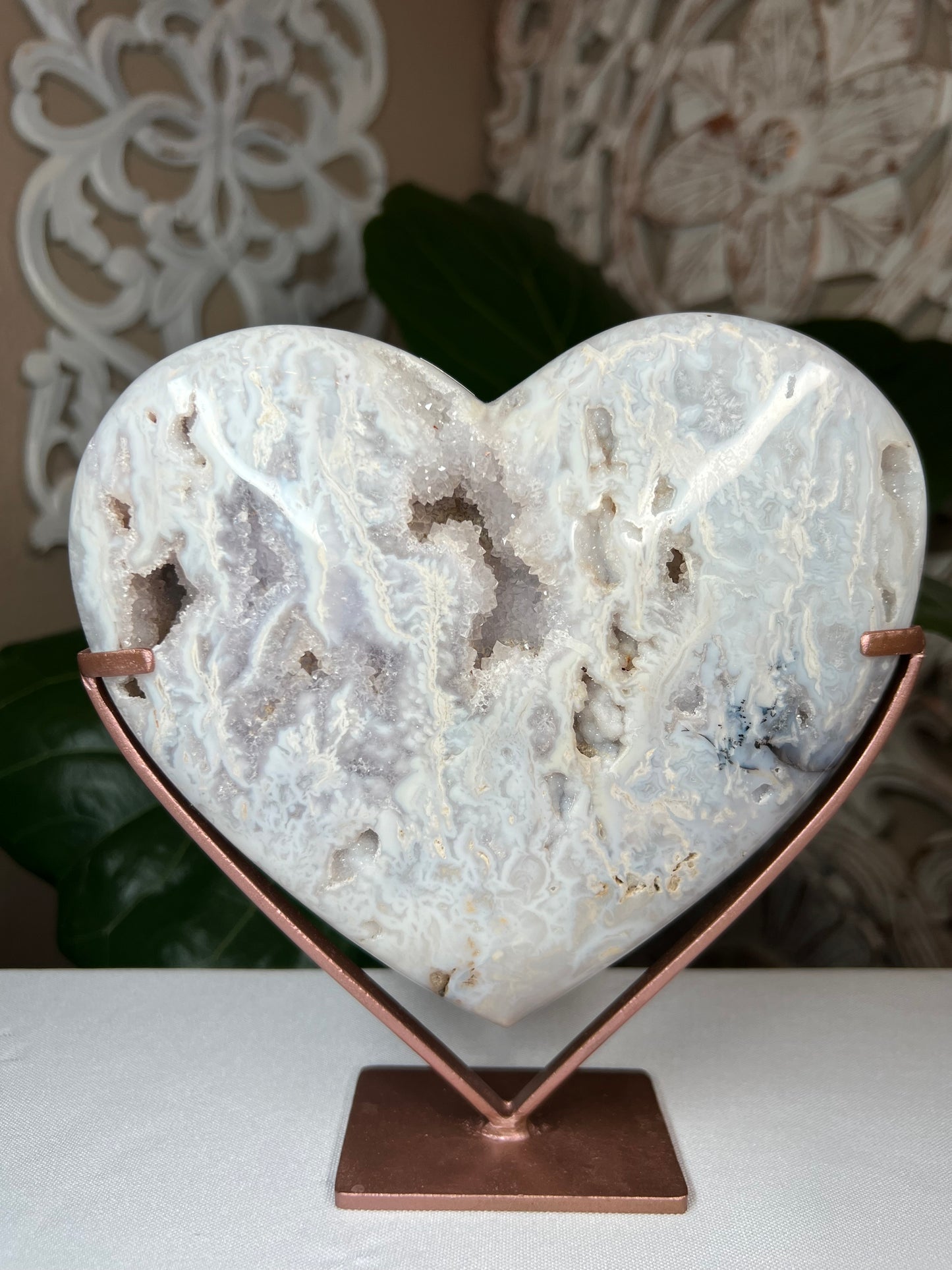 Dendritic Agate Heart