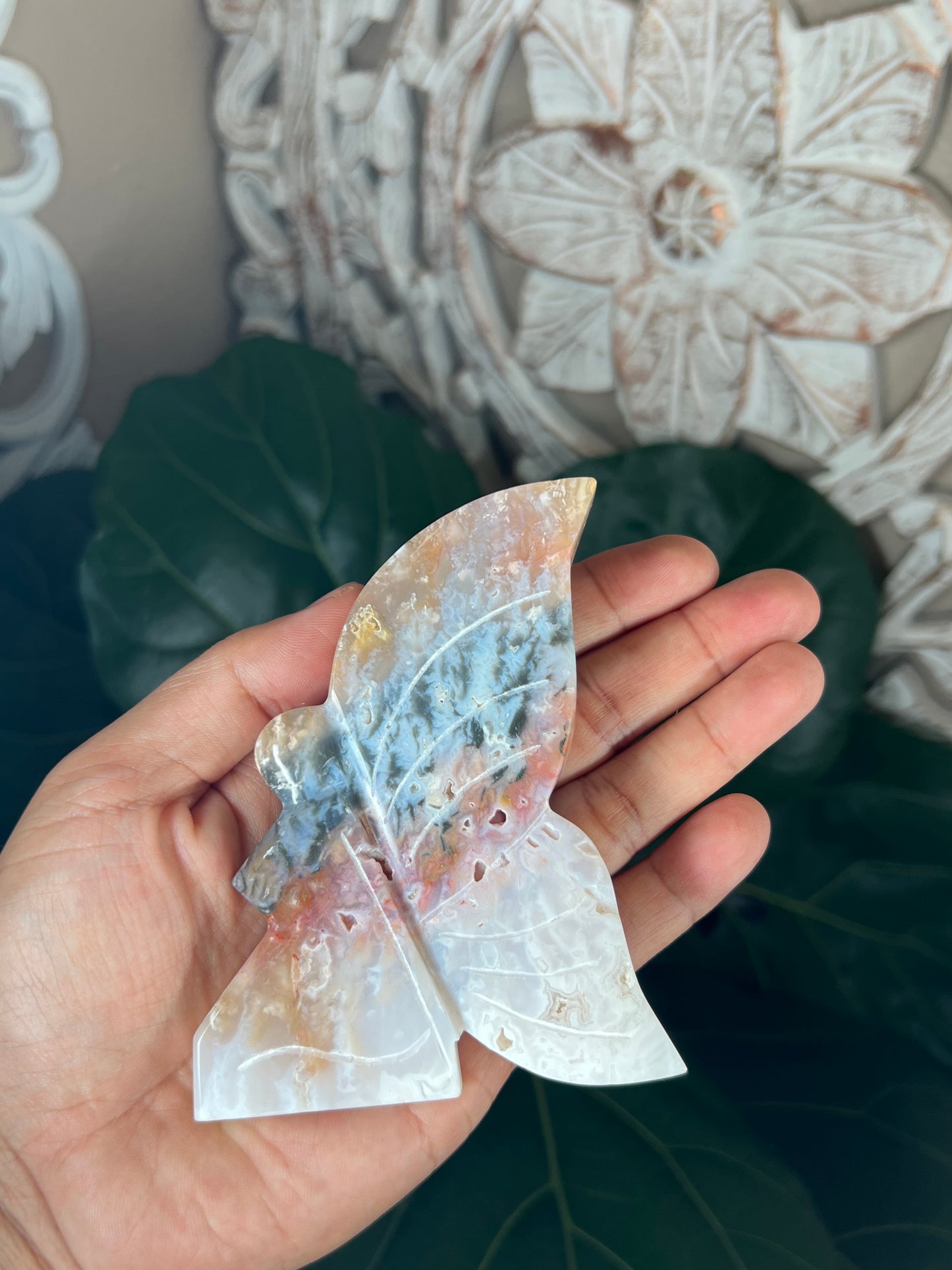 Rainbow Plume Agate Fairy