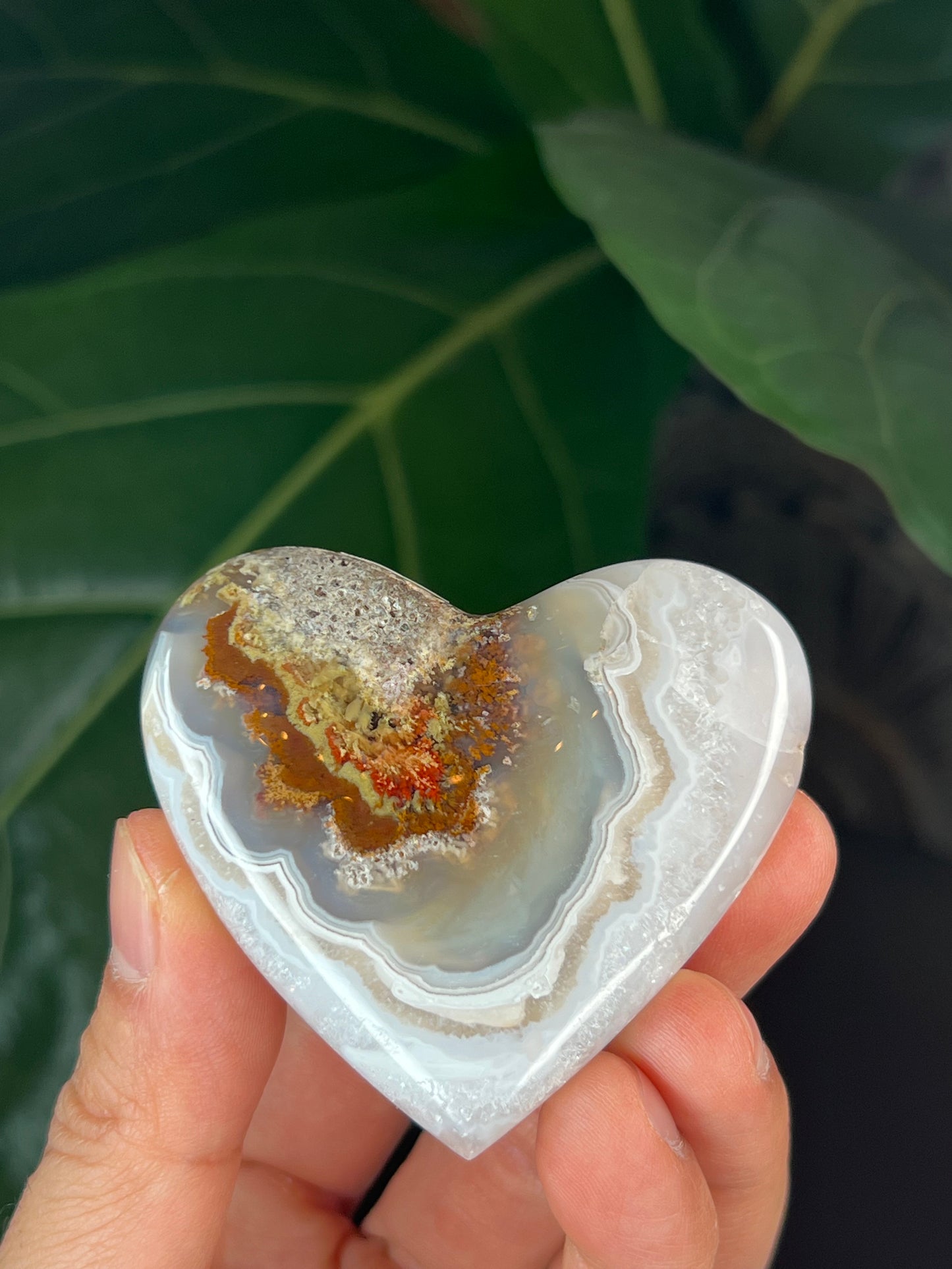 Scenic Moss Agate Heart